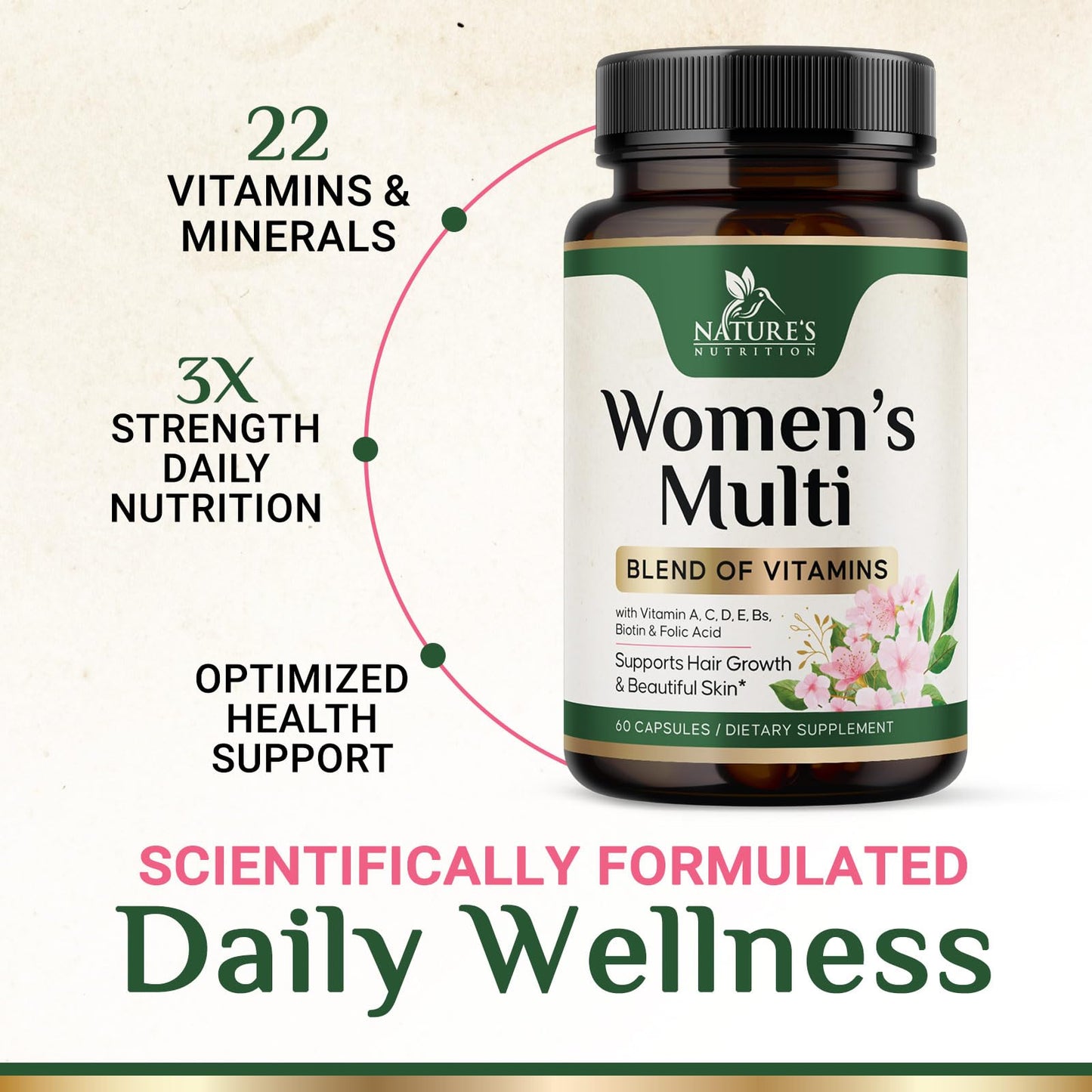 Nature's Nutrition Multivitamin for Women Capsule, 60 Count