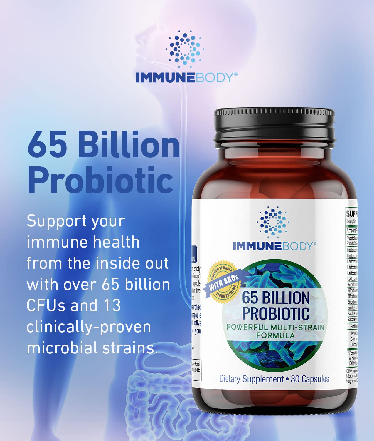 ImmuneBody Ultimate Digestive Health Probiotic Capsule 30 Capsules