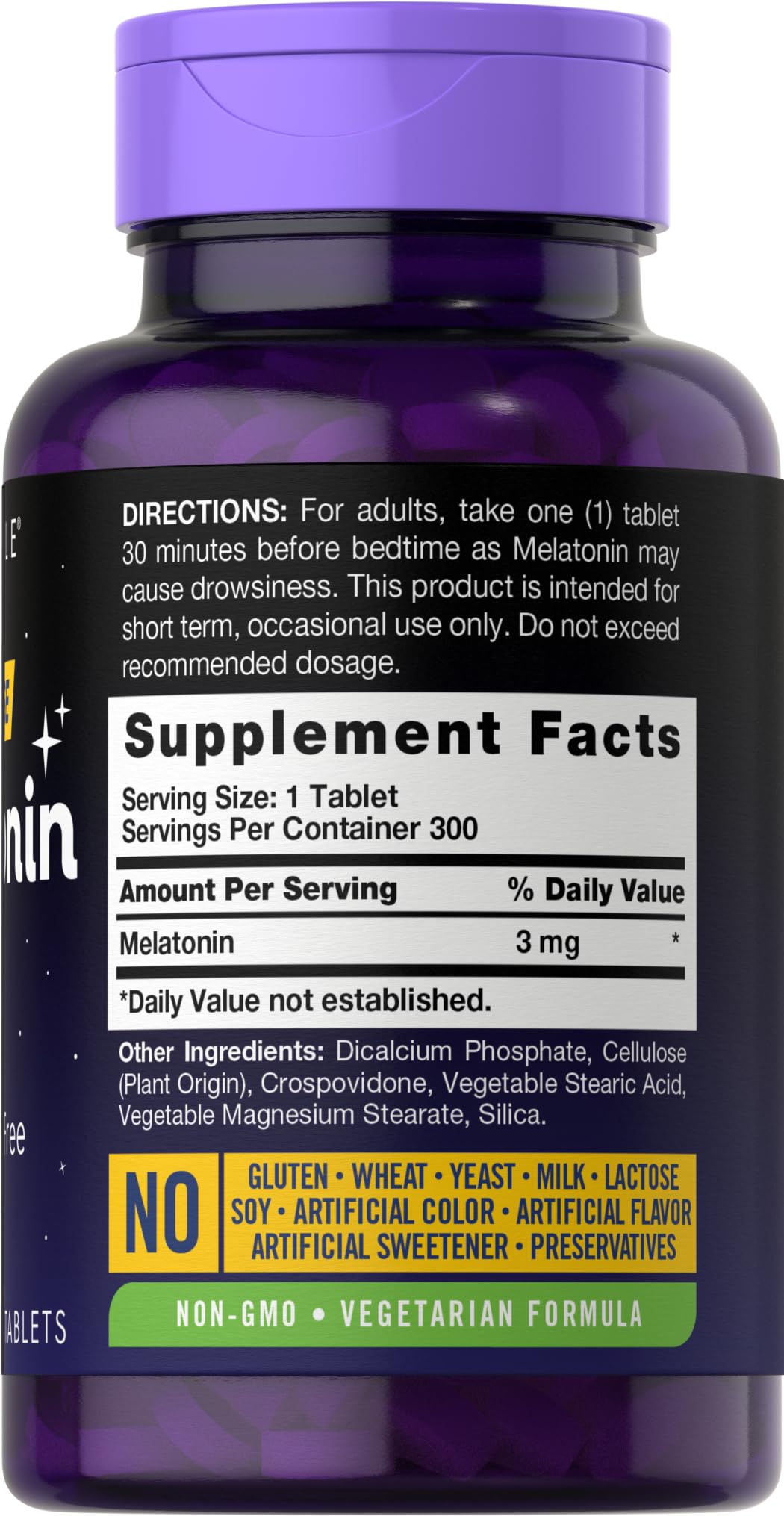 Carlyle Melatonin 3mg Tablets, 300 Count
