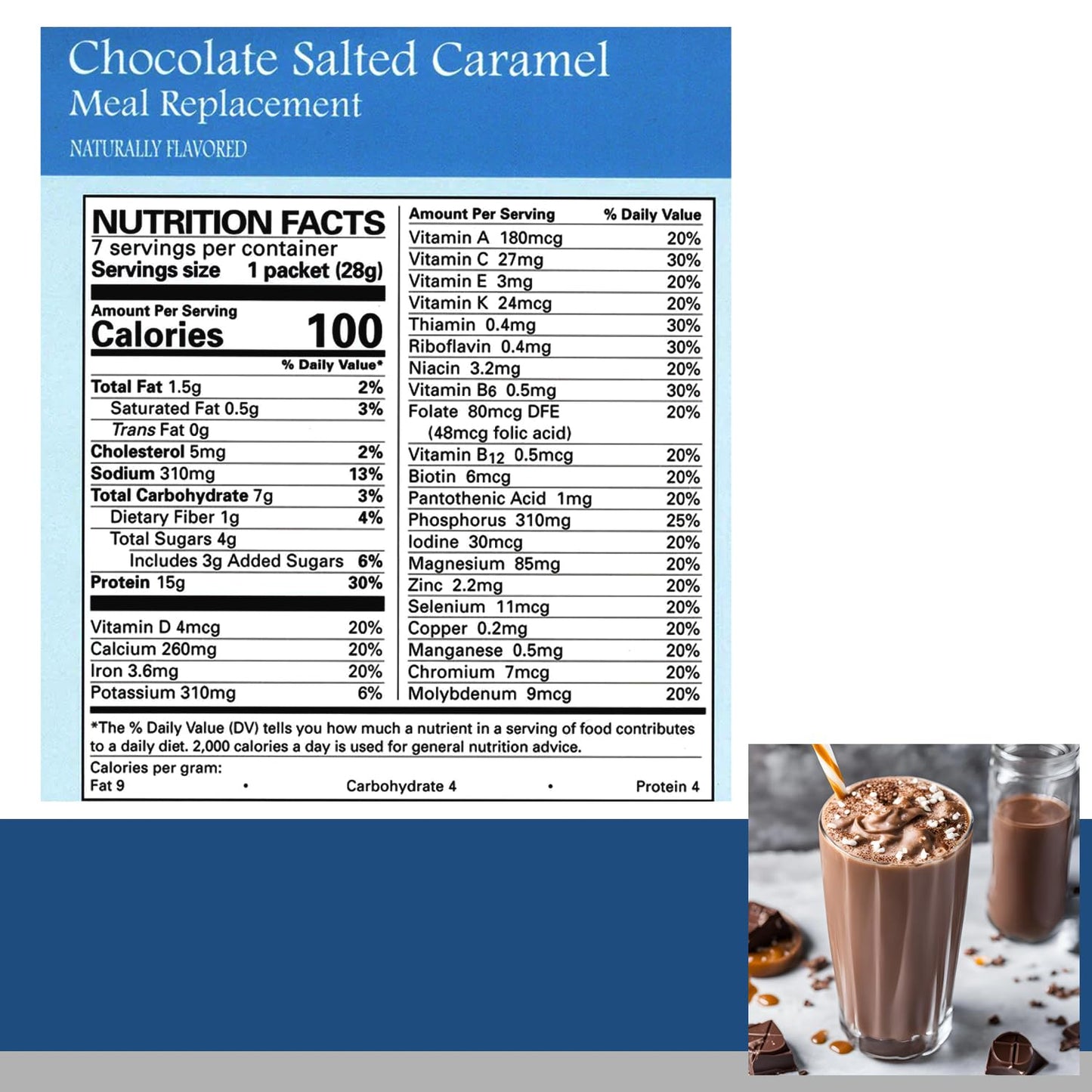 BestMed Weight Loss Chocolate Salted Caramel Pudding/Shake Mix Powder 6.8 oz
