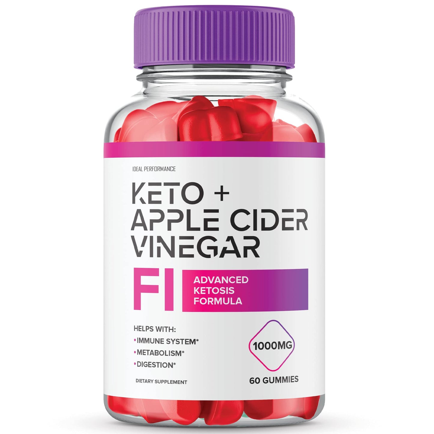 Ideal Performance F1 Keto + ACV Gummy, 60 Count