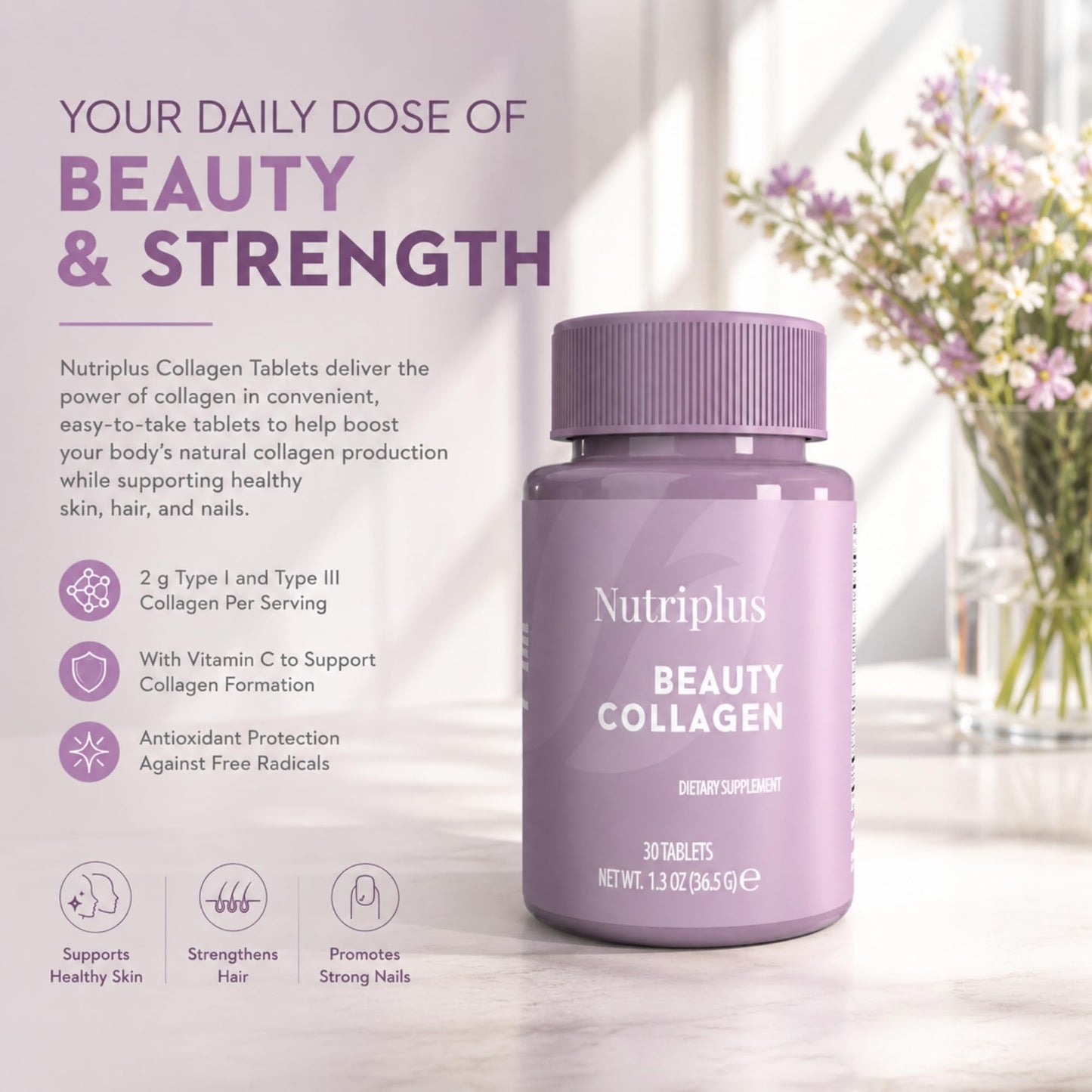 FARMASi Nutriplus Beauty Collagen Tablets, 30 Tablets