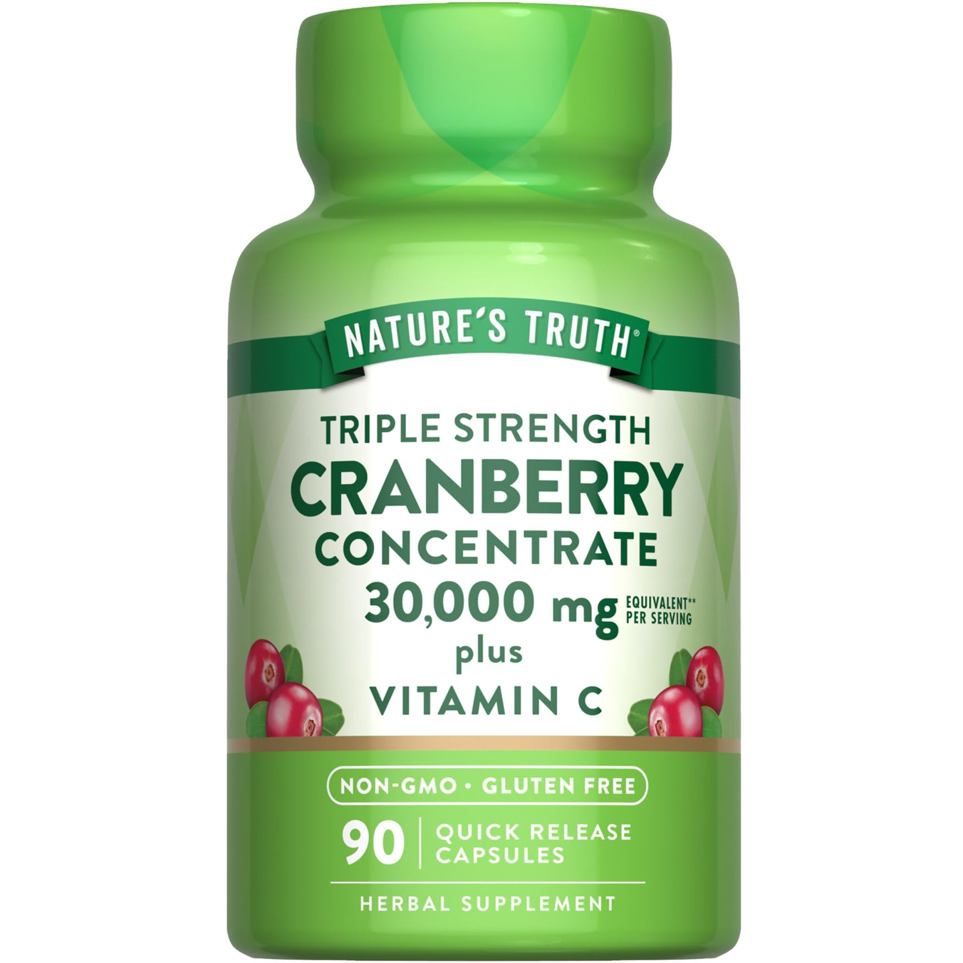 Nature's Truth Cranberry Concentrate Capsule Plus Vitamin C 90 Count