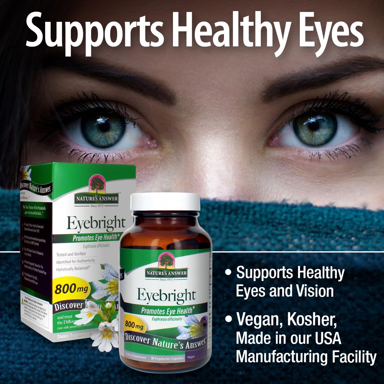Nature's Answer Eyebright Herb Capsules 90 Count