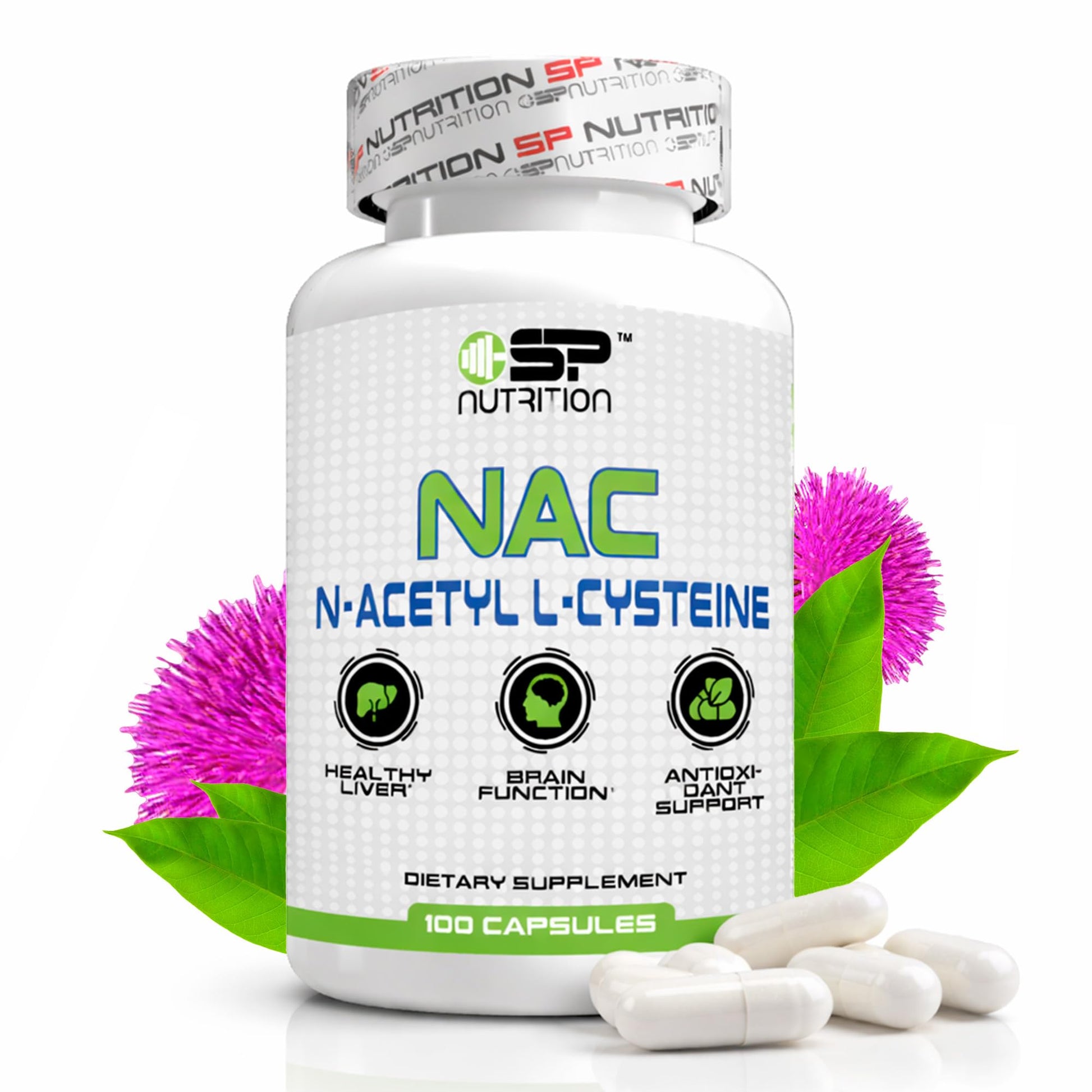 S Nutrition NAC N-Acetyl L-Cysteine Supplement, 600mg, 90 Capsules