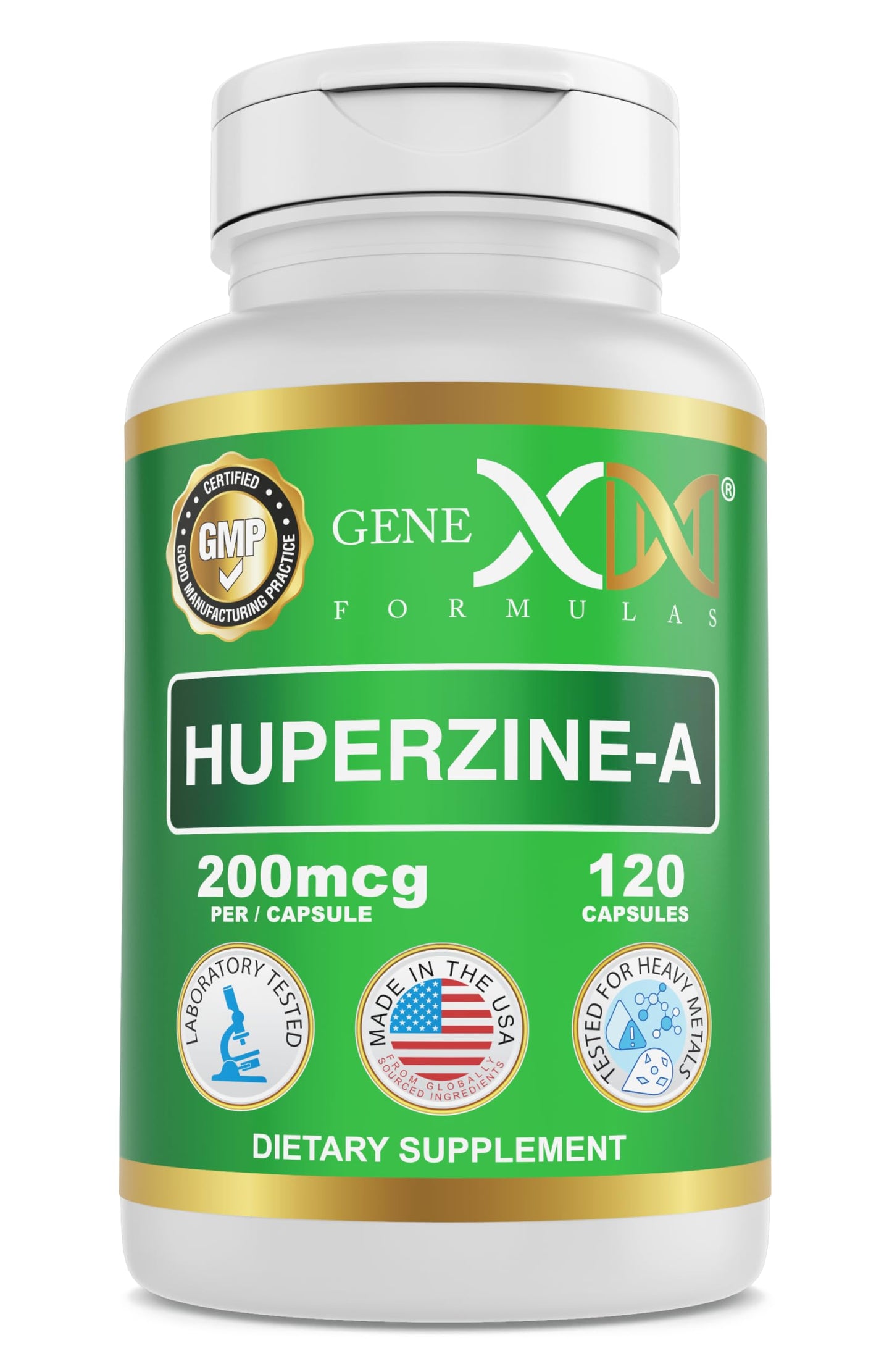 Genex Formulas Huperzine A 200mcg Capsule, 120 Count