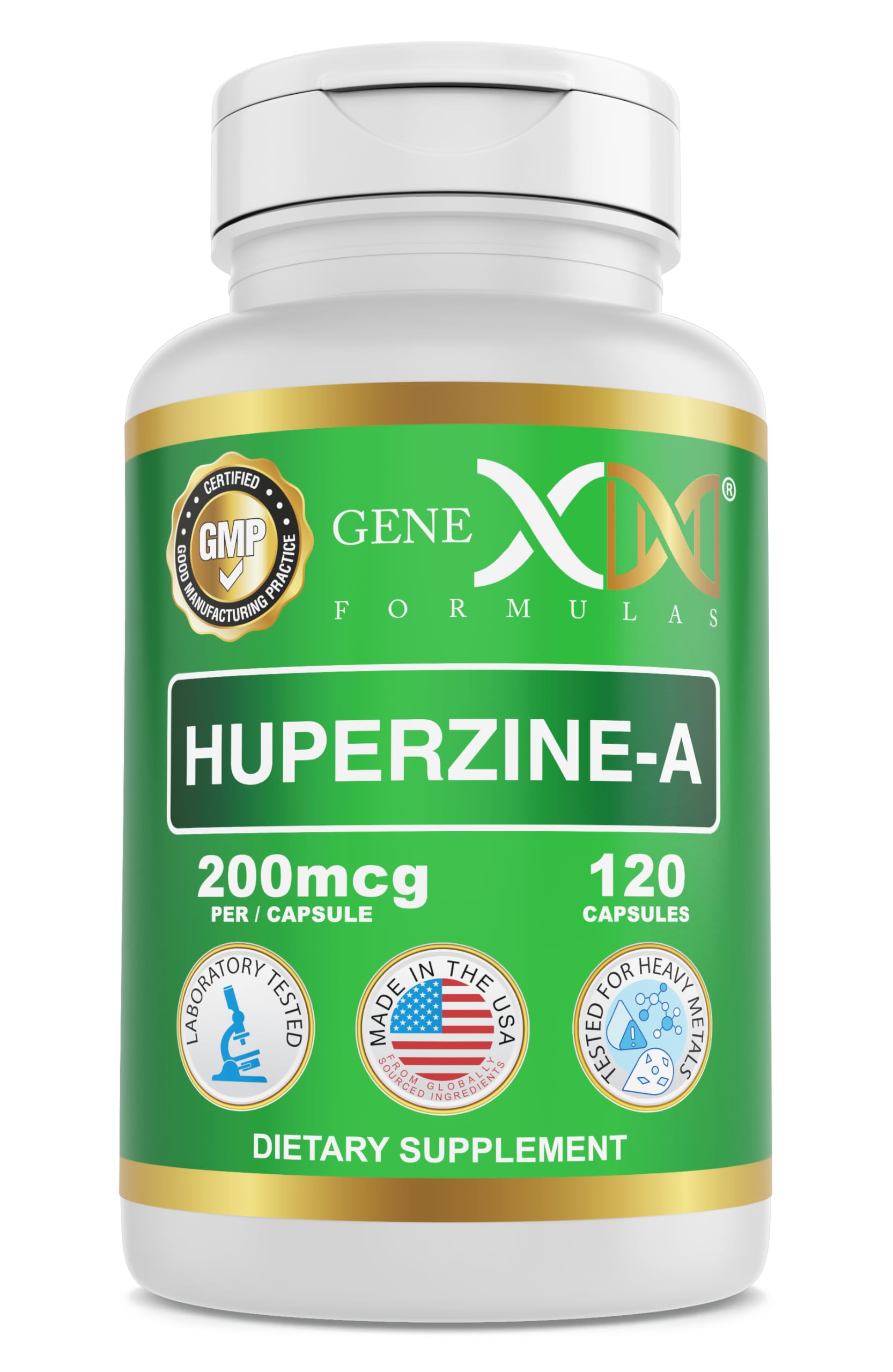 Genex Formulas Huperzine A 200mcg Capsule, 120 Count