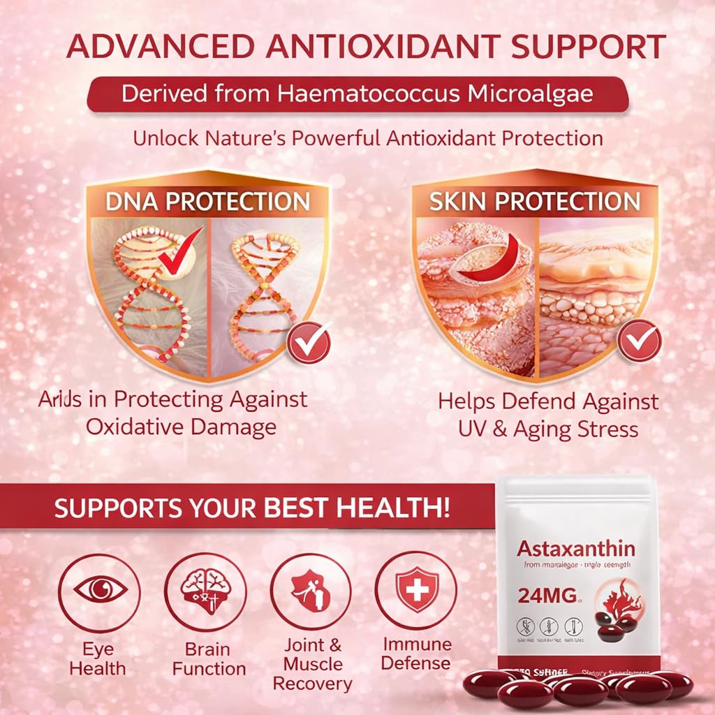 KUZEOLON Astaxanthin Supplements 24 Softgels