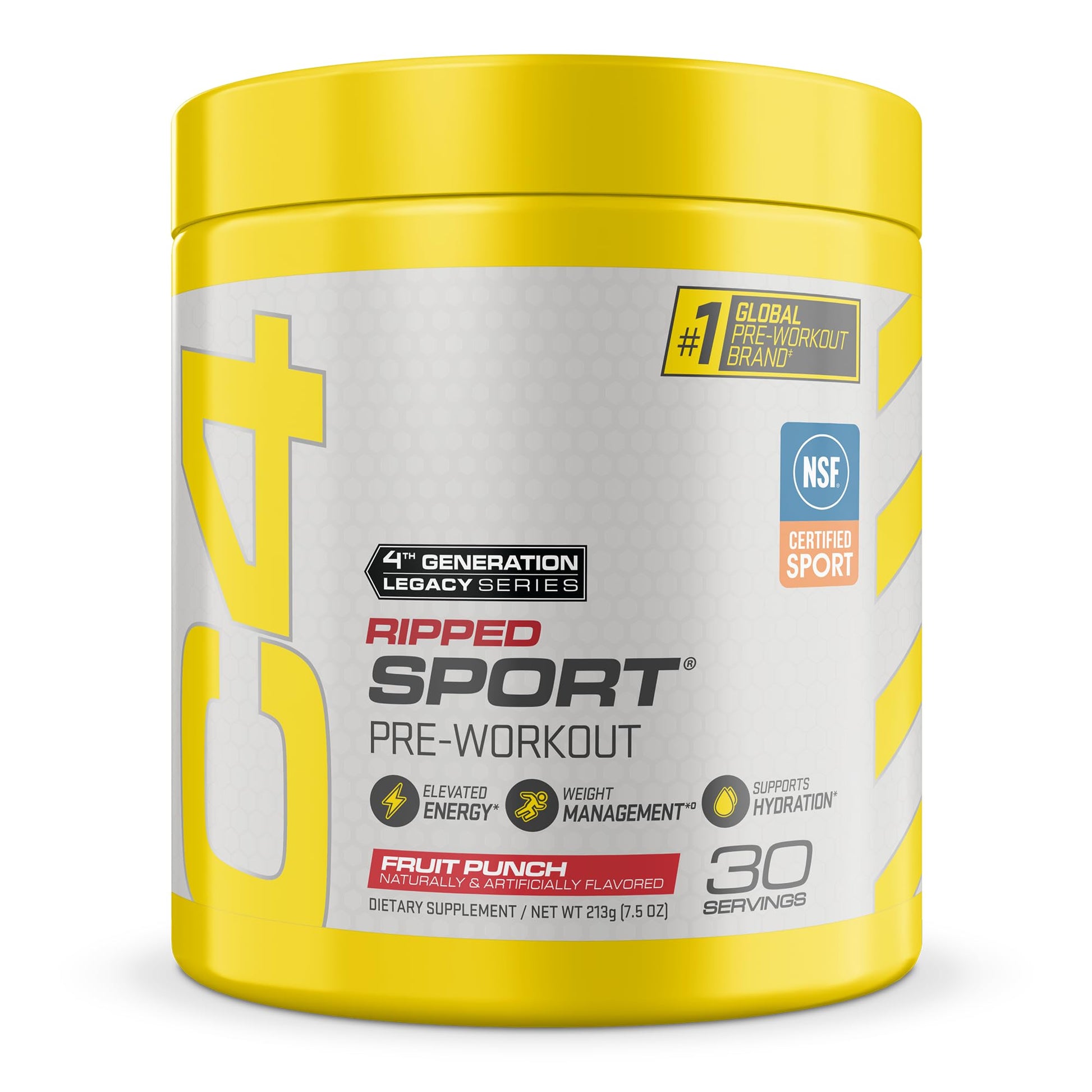 C4 Ripped Sport Pre Workout Powder 7.5 Ounce