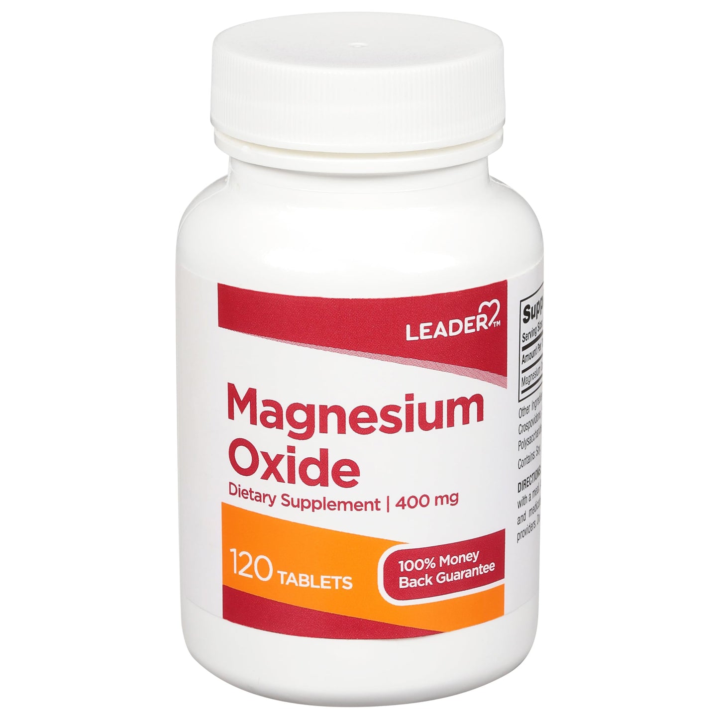 Leader Magnesium Oxide 400mg Tablets, 120 Count