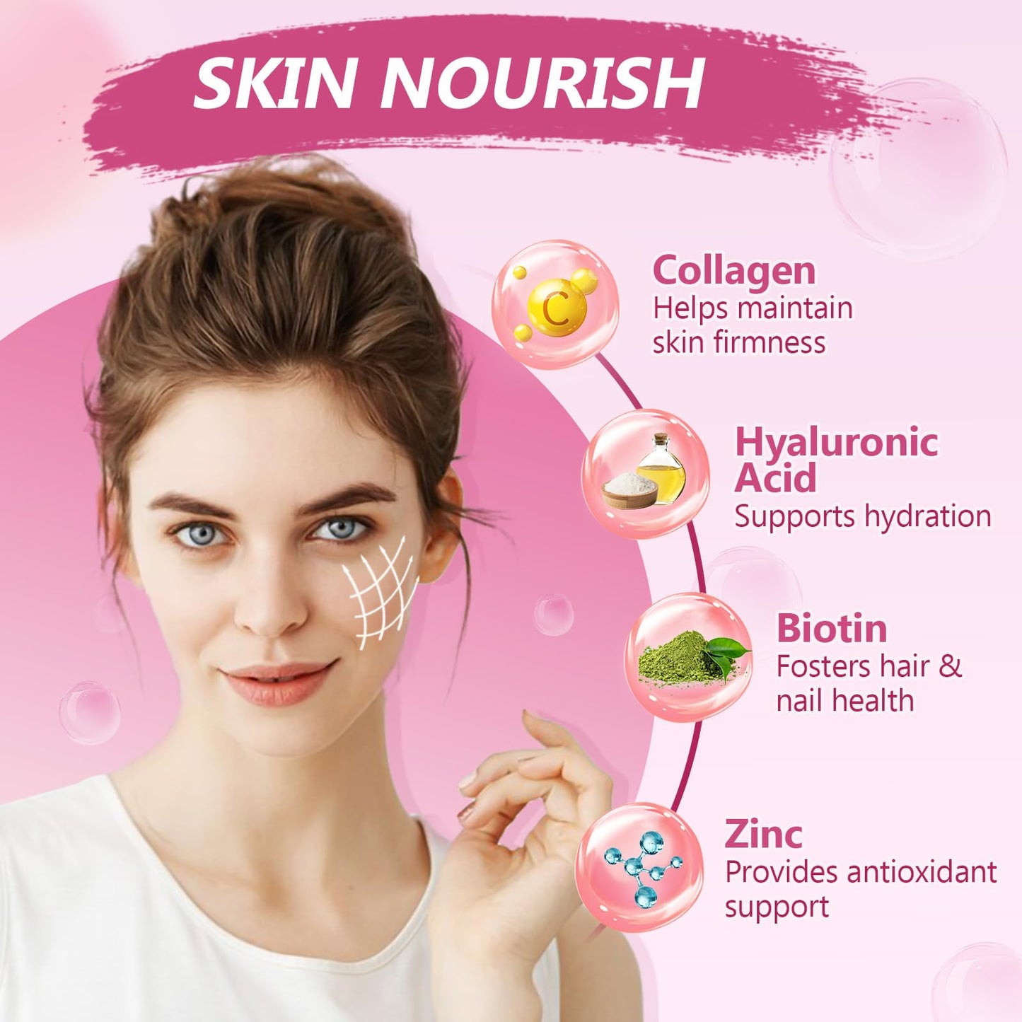 NATURE TARGET Probiotic for Women for Skin Health Capsules, 60 Count