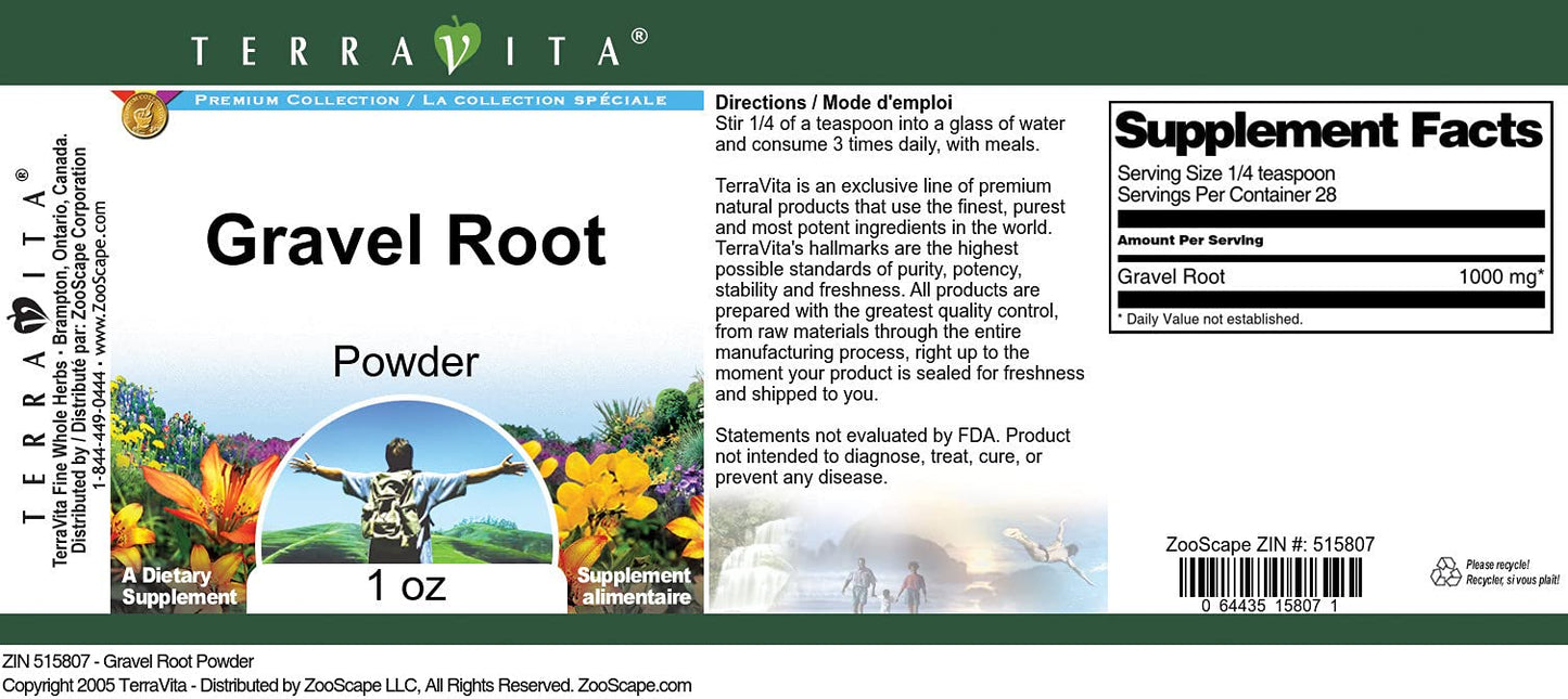Terravita Gravel Root Powder, 1 oz