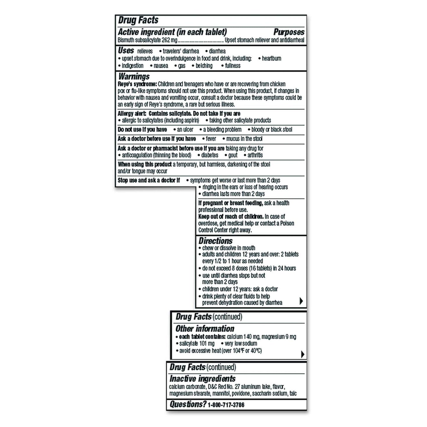 Pepto Bismol Original Flavor Chewable Tablets, 30 Tablets