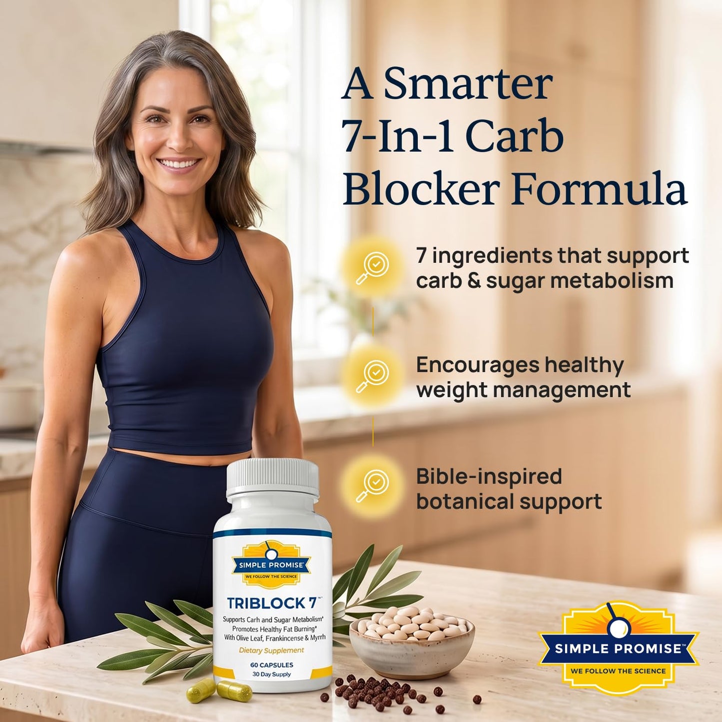 Simple Promise TriBlock7 Carb Blocker Capsules, 60 Capsules