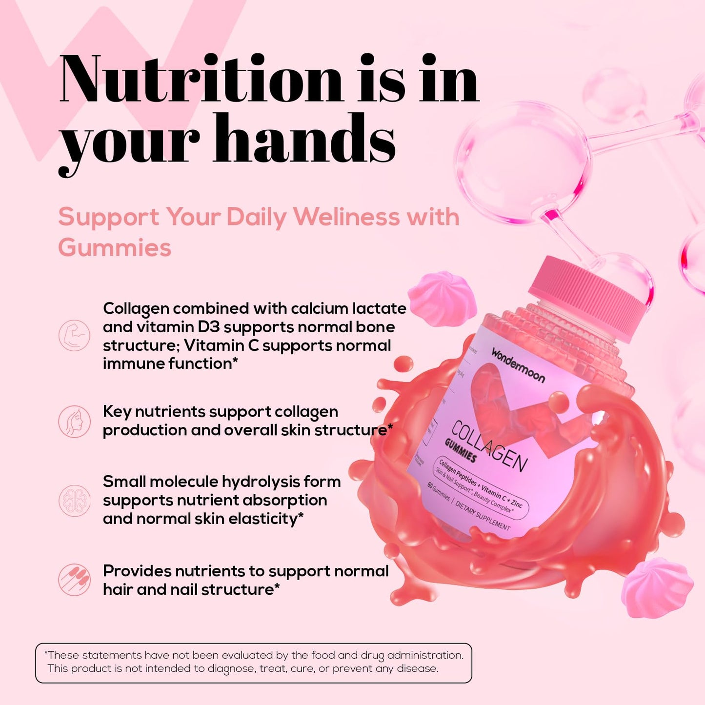 Wondermoon Collagen Peptides Gummies 60 Count