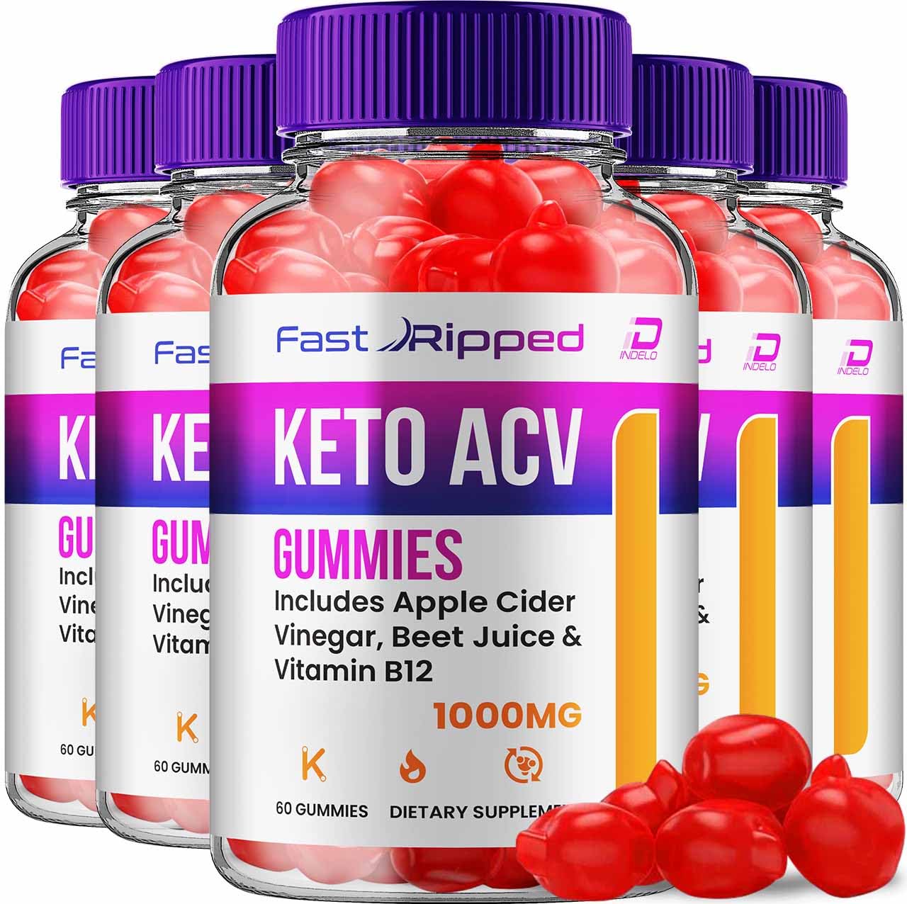 Indelo FastRipped ACV Gummies 300 Gummies