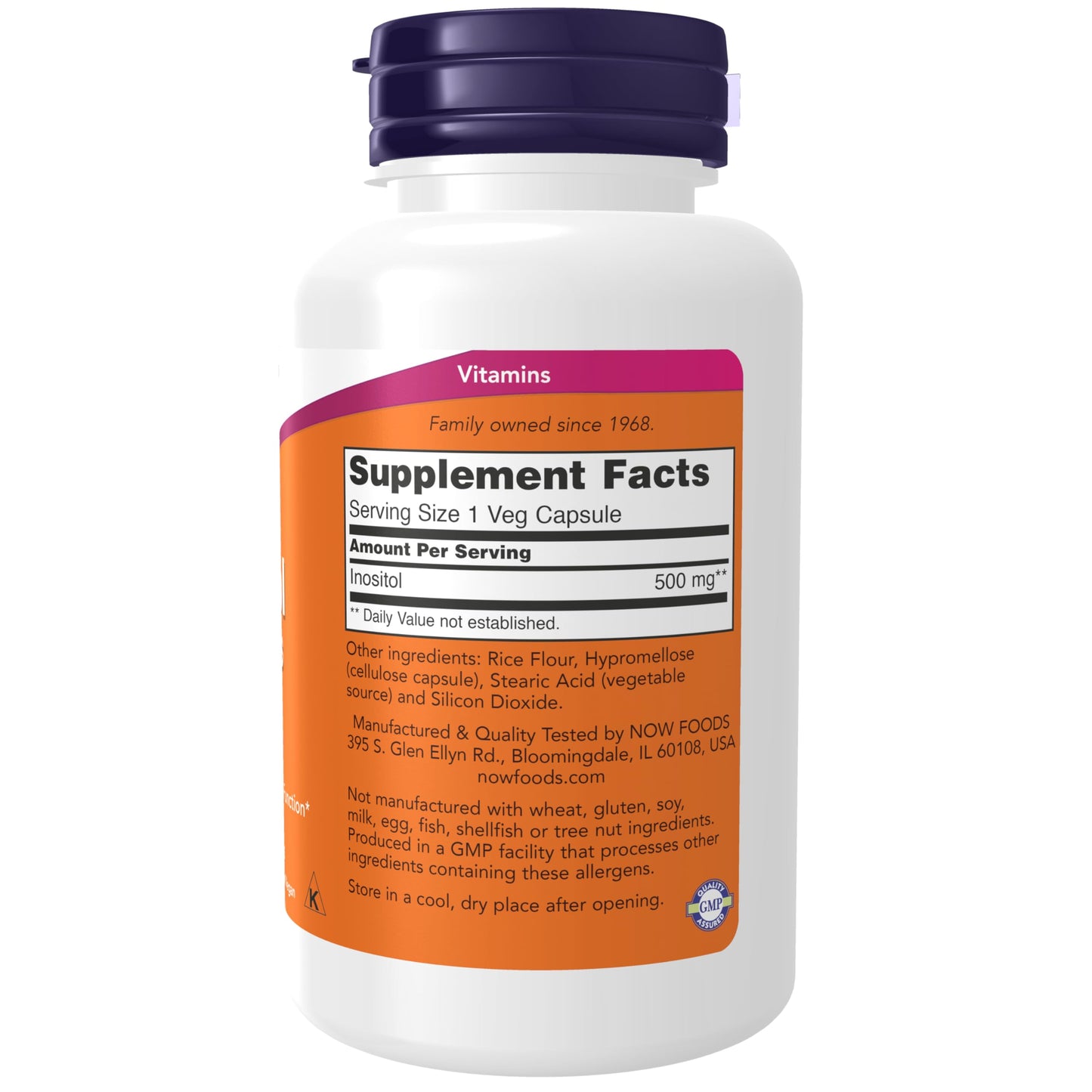 NOW Foods Inositol Capsules, 100 Count