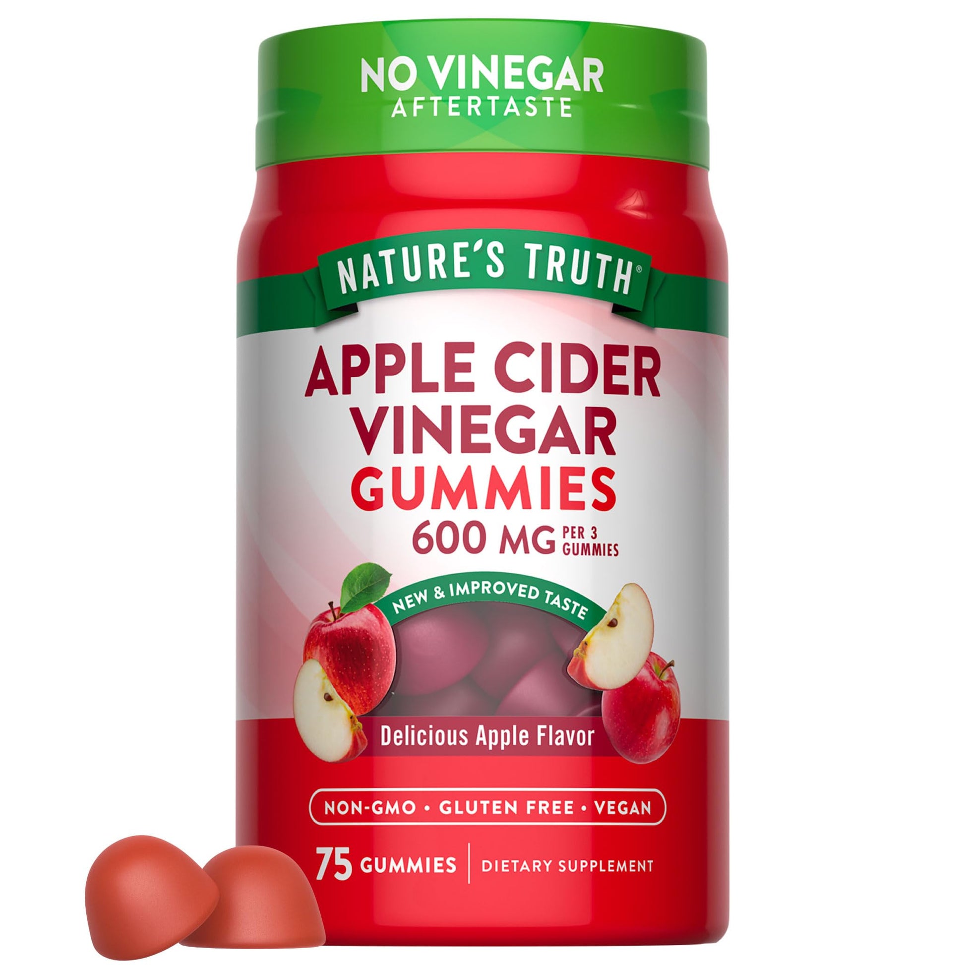 Nature's Truth Apple Cider Vinegar Vegan Gummies 600mg, 75 ct