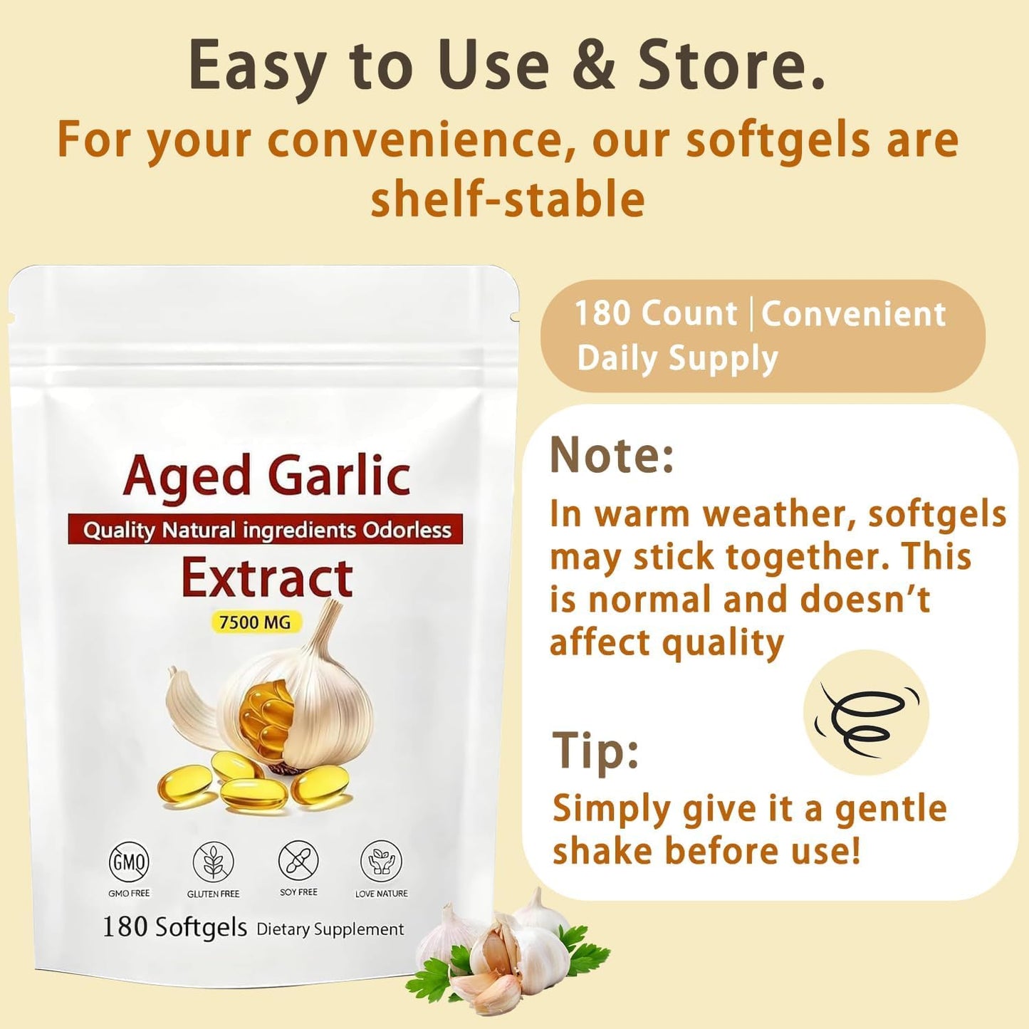 Louma NuvaPure Aged Garlic Softgels 180 Count