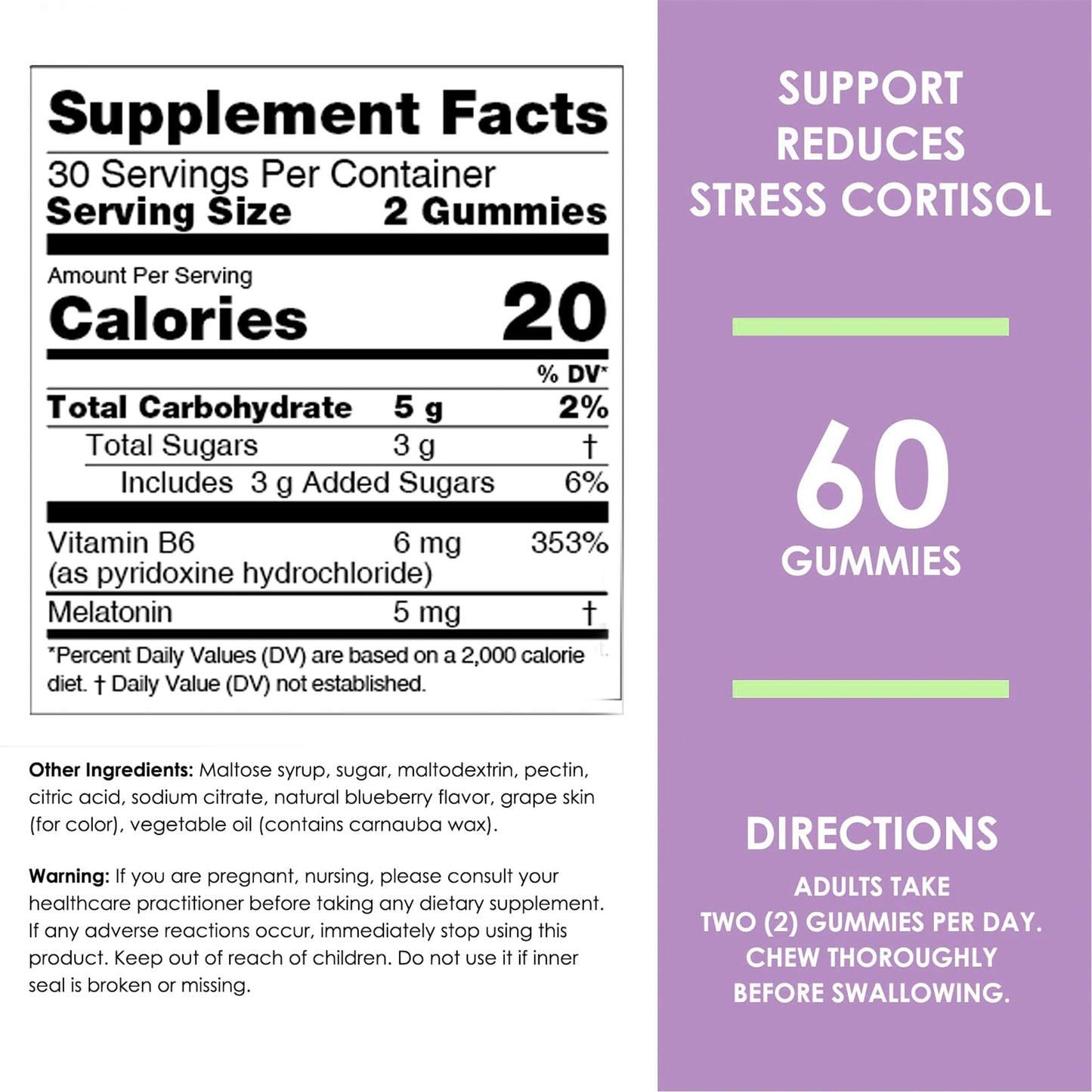 Nature's Key Melatonin Gummies 5mg with Vitamin B6, Sleep Support, 60 Count