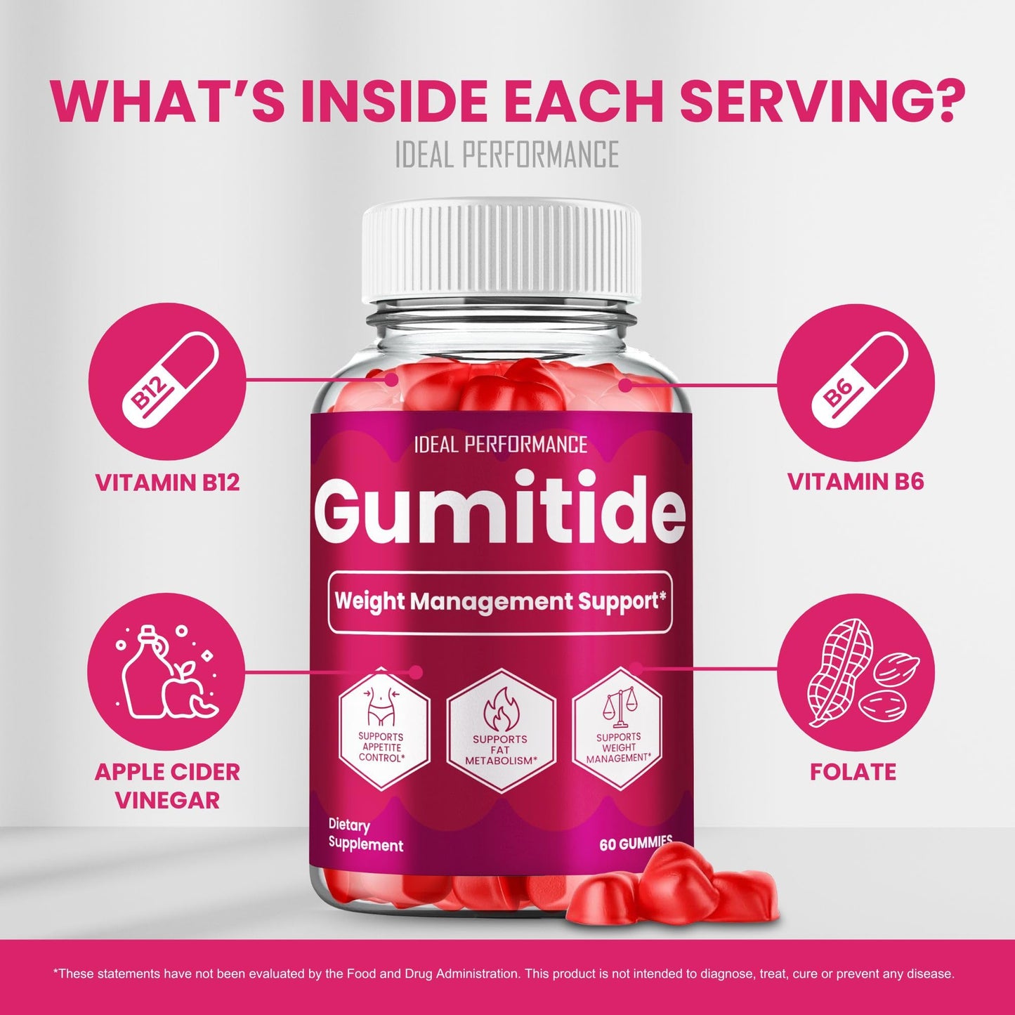 IDEAL PERFORMANCE Gumitide Gummies 180 Count