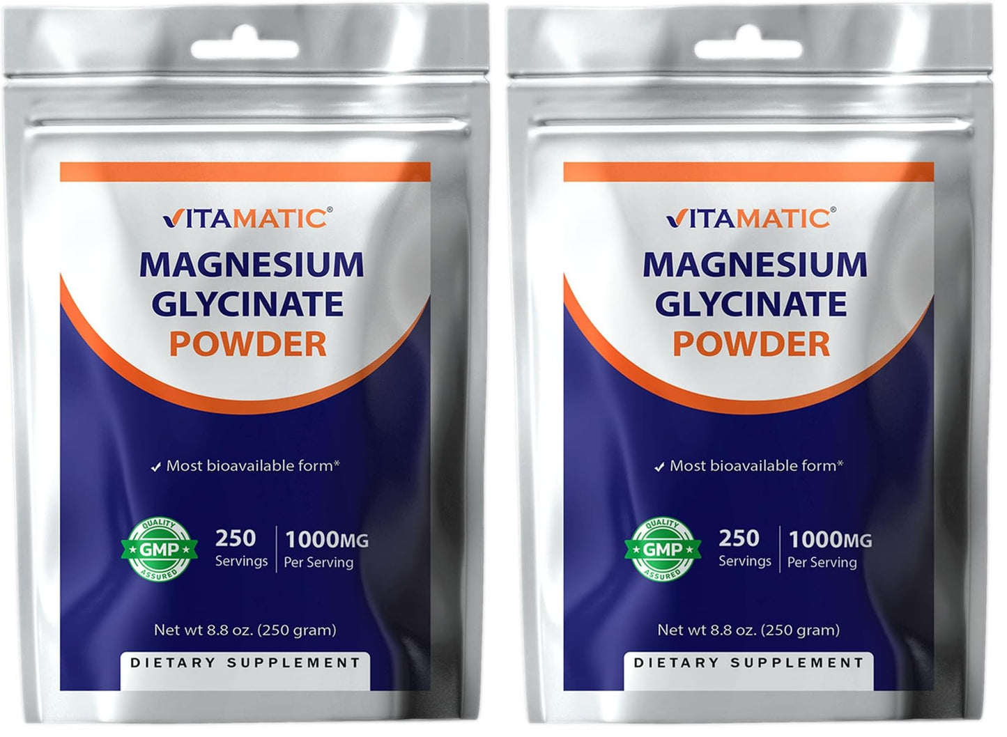 Vitamatic Magnesium (from Glycinate & Oxide) Powder 17.6 oz