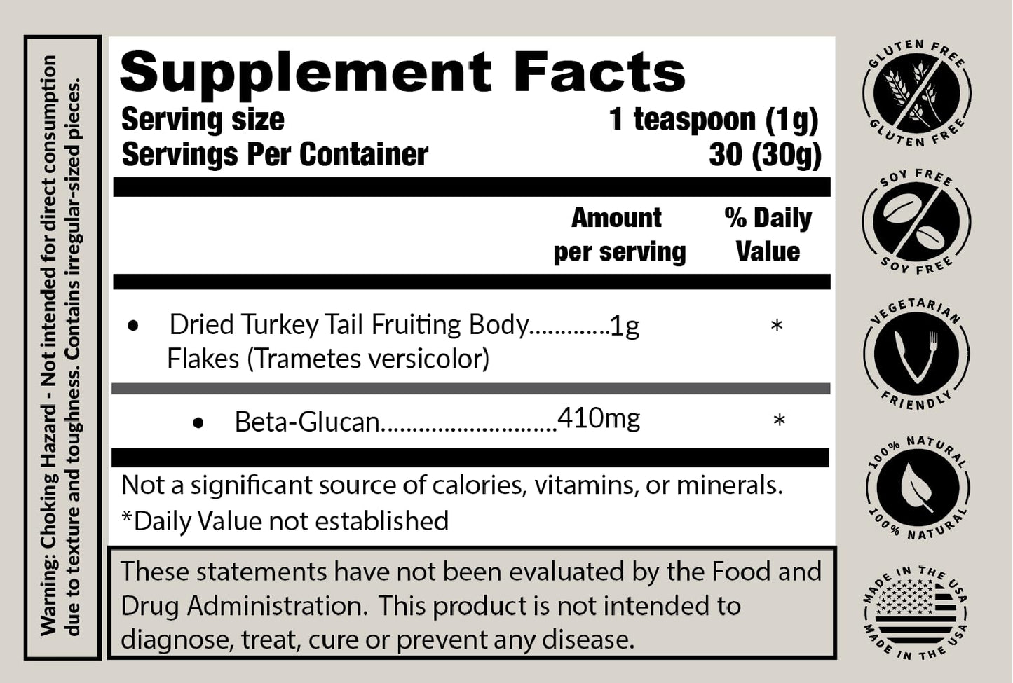Tremetes Turkey Tail Mushroom Powder 1.1