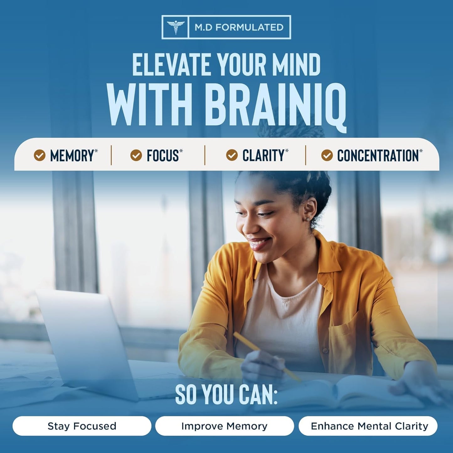 Relaxium BrainIQ Nootropic Capsule, 60 Count