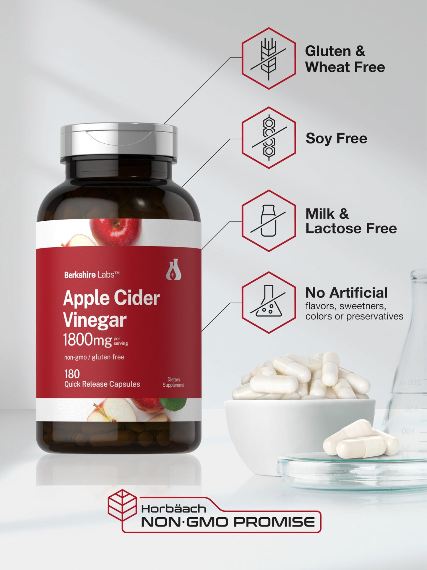 Horbäach Apple Cider Vinegar Capsules 180 Capsules