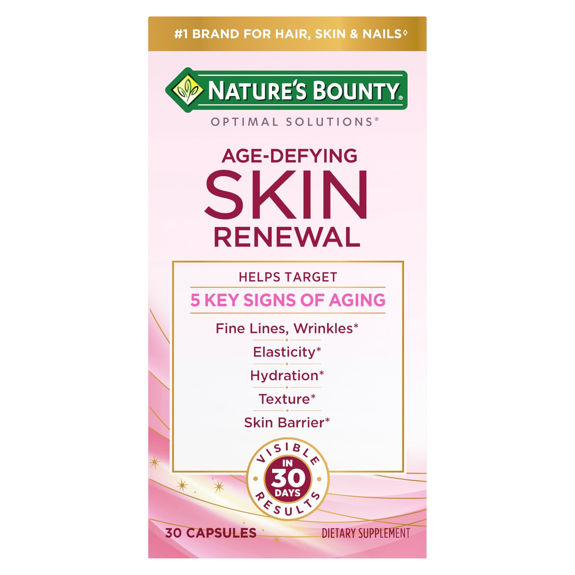 Nature’s Bounty Optimal Solutions Age-Defying Skin Renewal, 30 Capsules