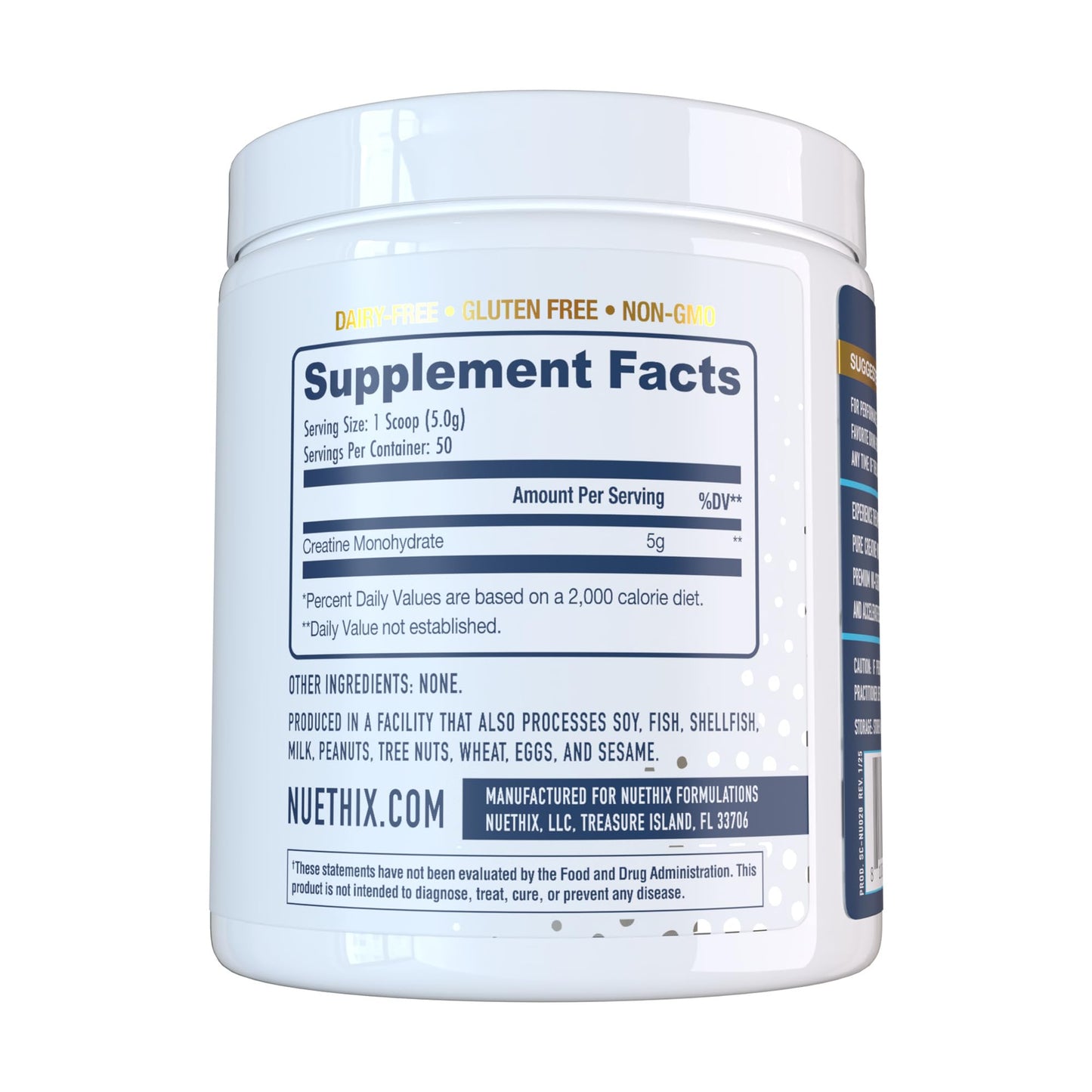 NuEthix Formulations Nu-Creatine Pure Monohydrate Powder 8.82 Ounce