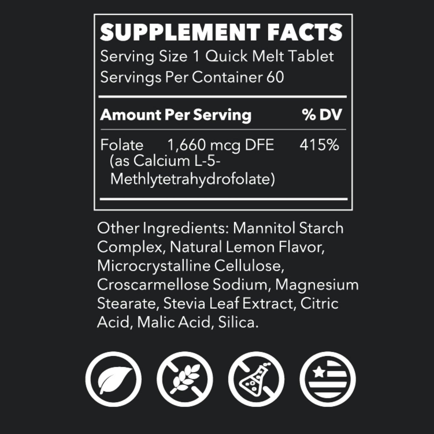 LifeSeasons Essentials Methyl Folate Quick Melts 60 Tablets
