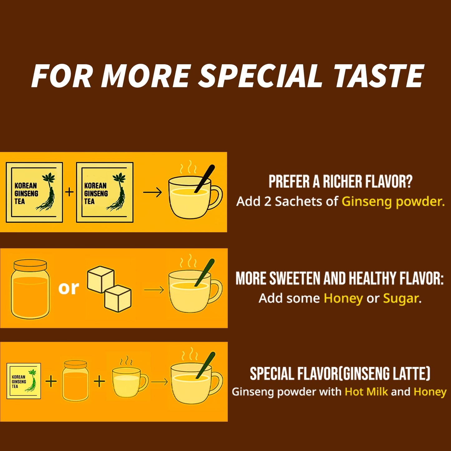 The Joah Korean Ginseng Tea - Caffeine Free, Single-Serve Powder, 10.58