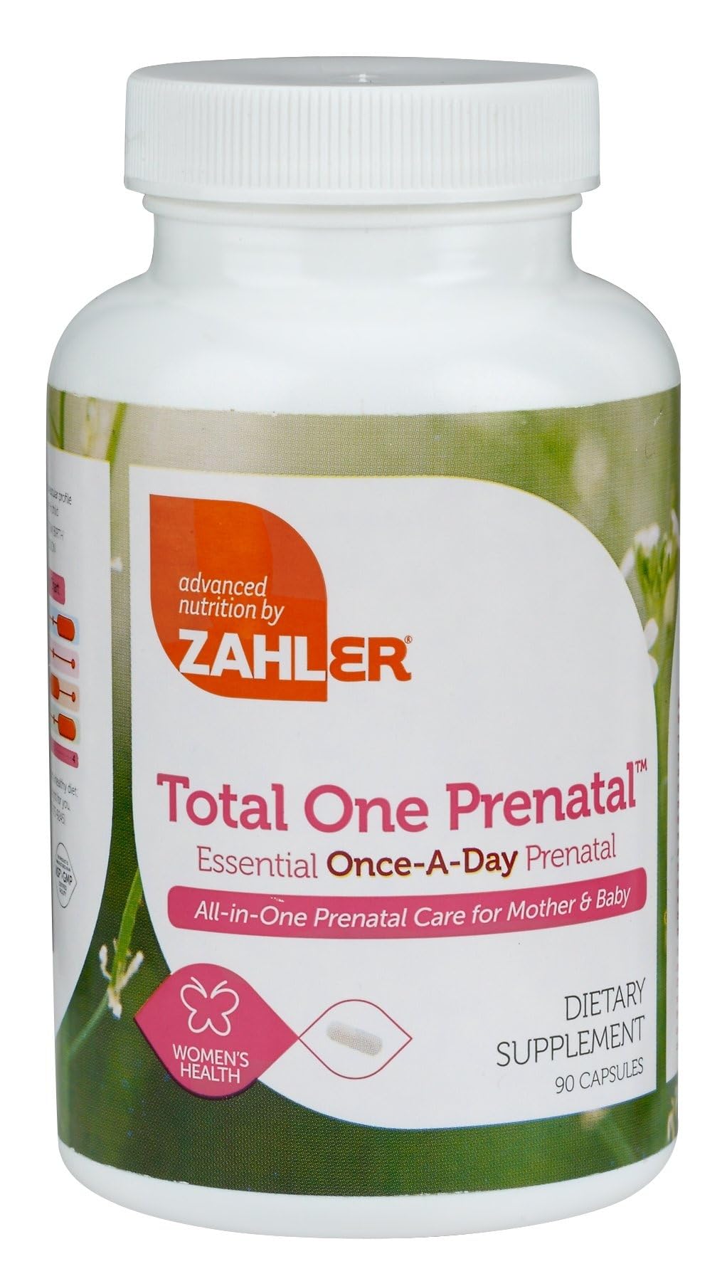Zahler Total One Prenatal Vitamins for Women Capsules 90 Count