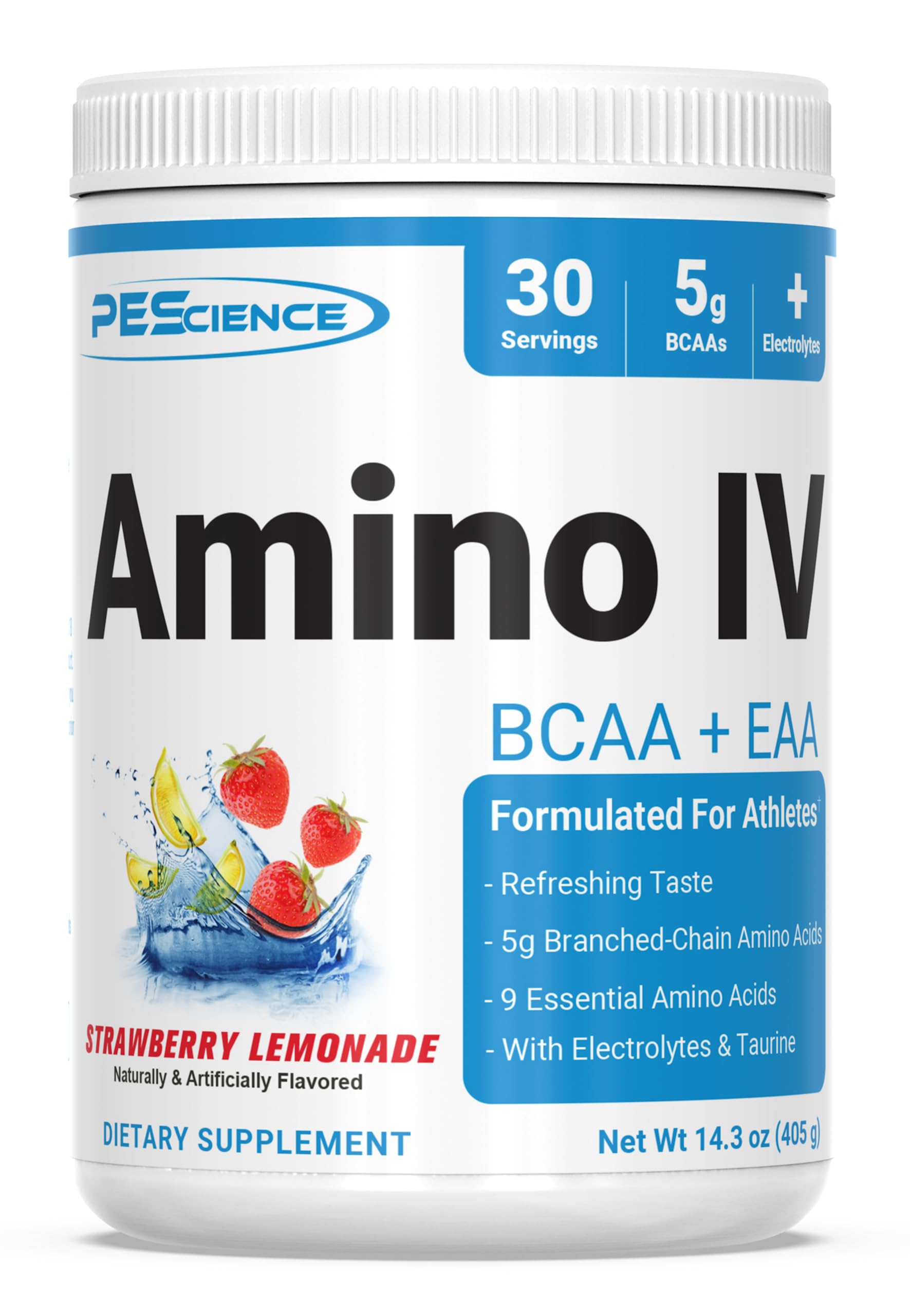 PEScience Amino IV BCAA & EAA Powder, 14.3 oz