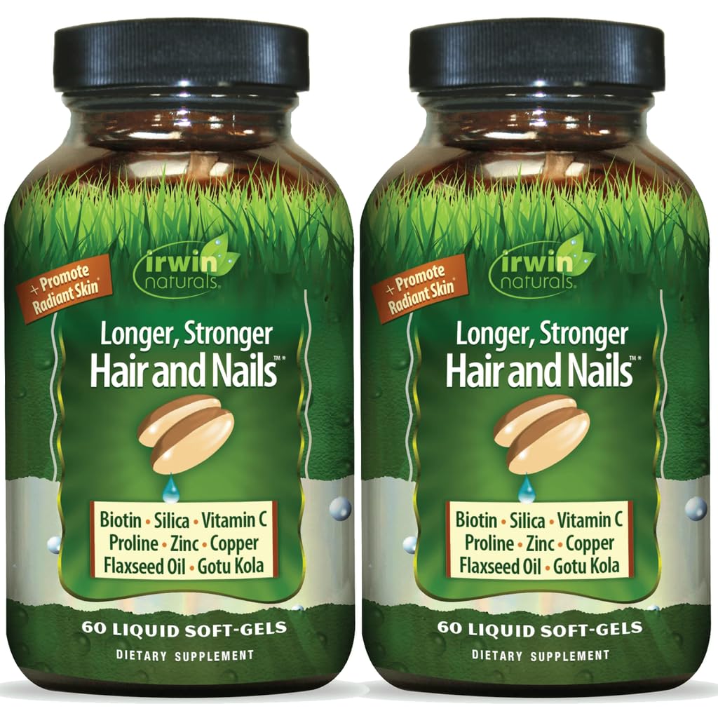 Irwin Naturals Healthy Skin & Hair Plus Nails, Nutrient Rich, Provides Shine and Strength, Softgels 120