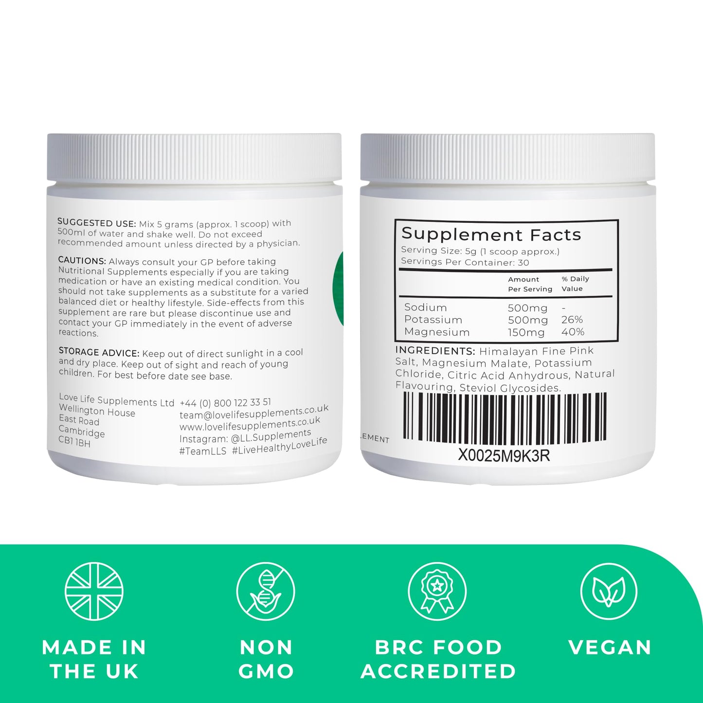 Love Life Supplements Ultimate Electrolytes Powder, 30 Servings, 5.3 Ounce