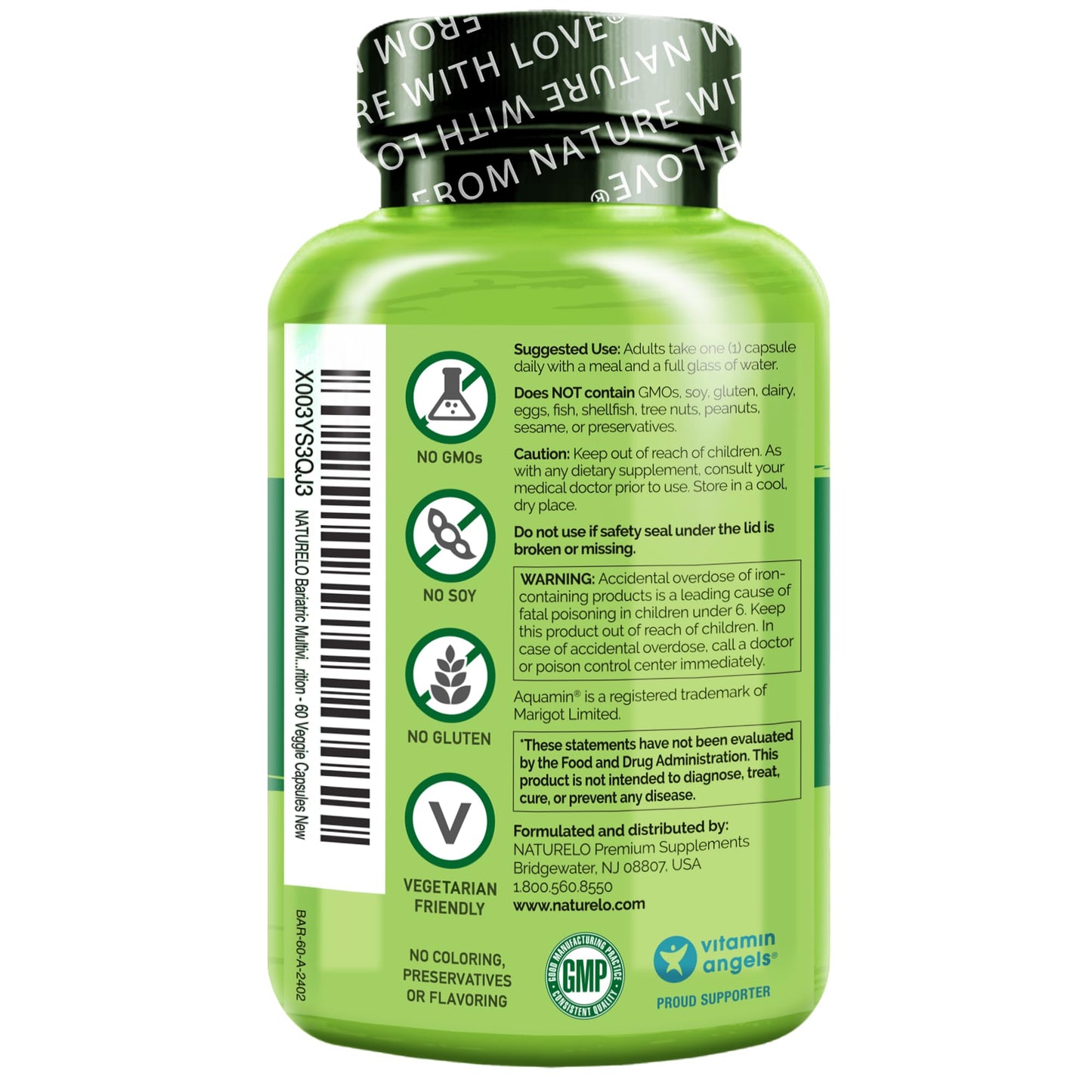NATURELO Bariatric Multivitamin Capsule 120 Veggie Capsules