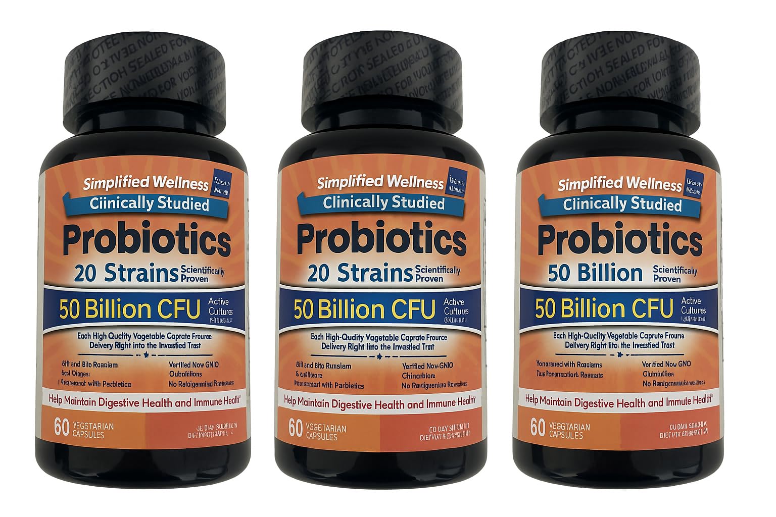 Simplified Wellness Probiotics 180 Capsules