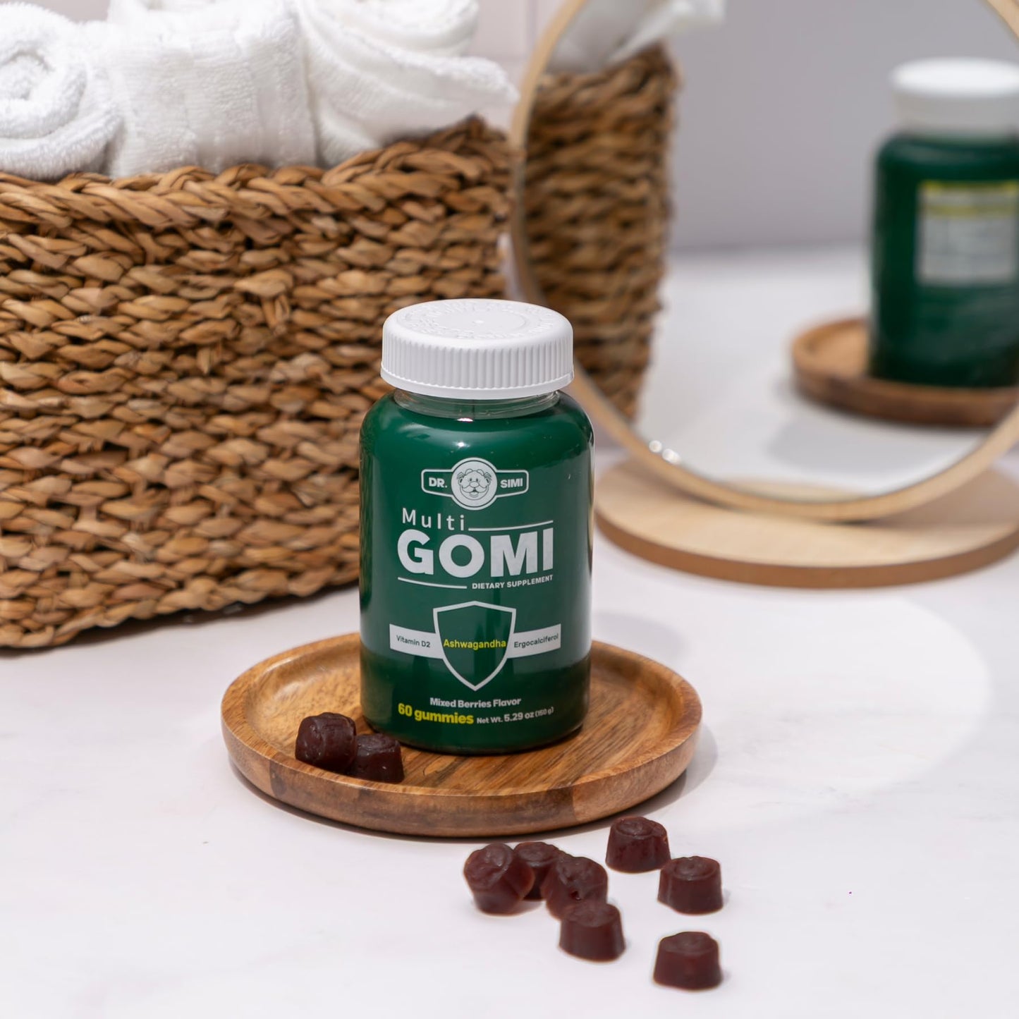 MULTI GOMI Dr. Simi Ashwagandha + Vitamin D2 Gummies 60 Count