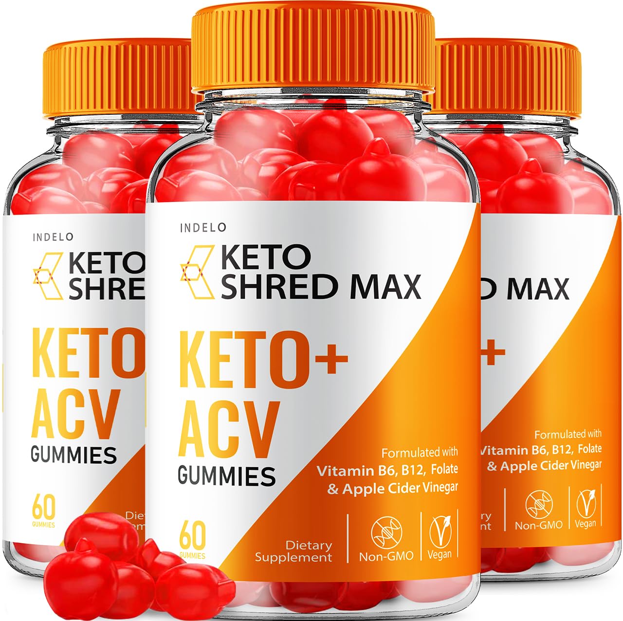 Indelo Keto Shred Max ACV Gummies, 180 Gummies