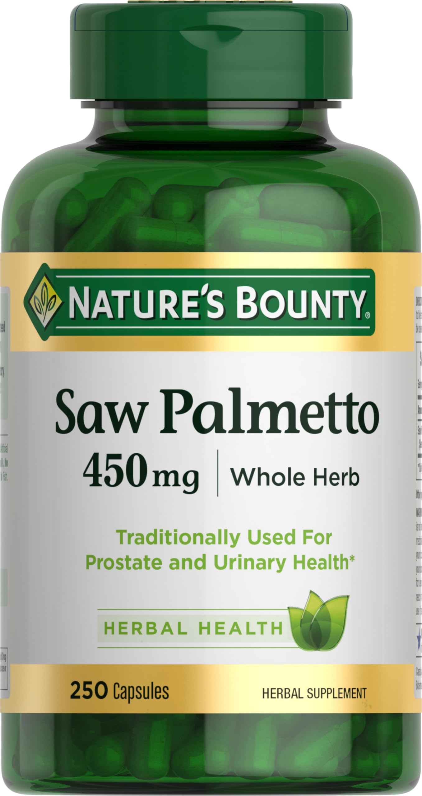 Nature's Bounty Saw Palmetto for Prostate and Urinary Health Capsule, 250 Count