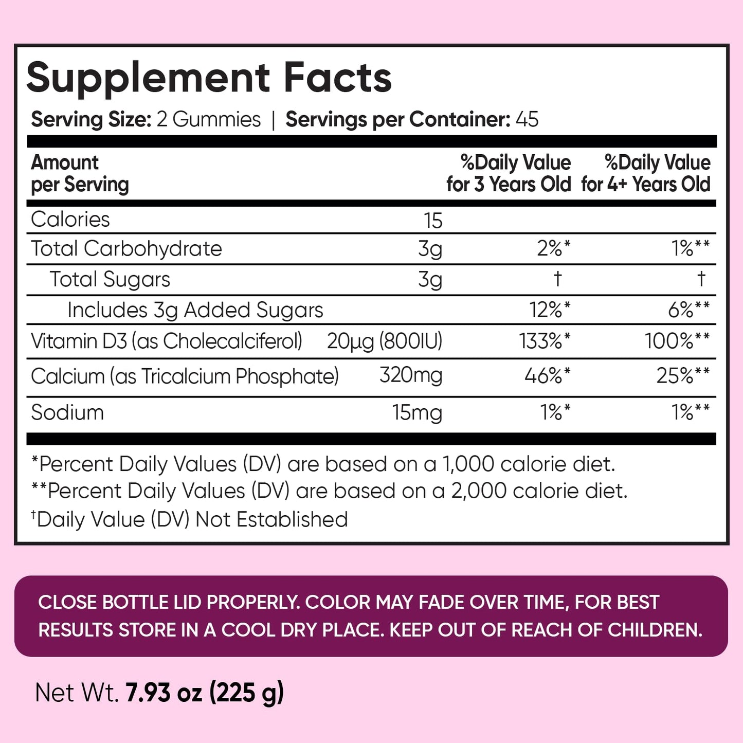 maxmedix Kids Calcium with Vitamin D3 Gummies, 90 Count