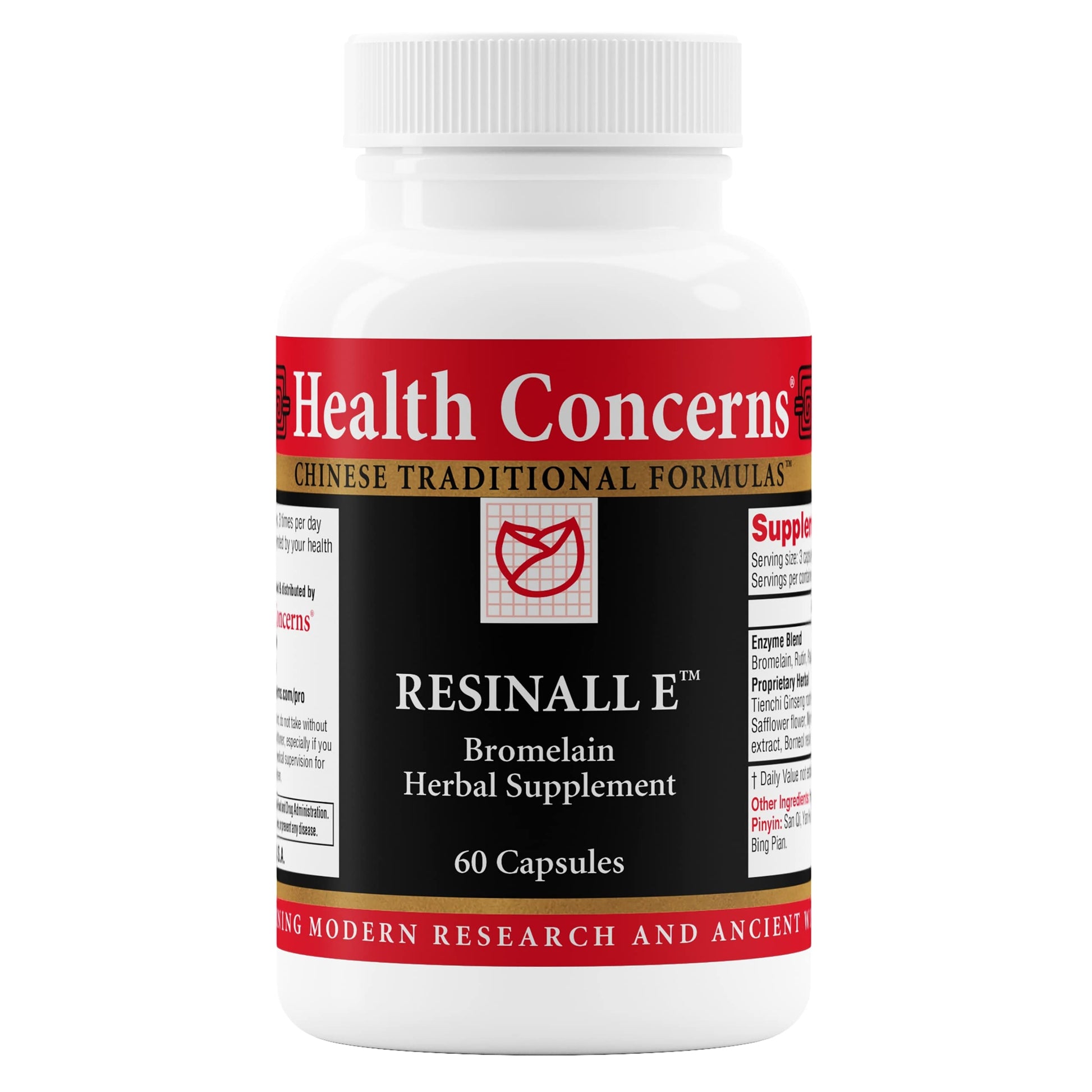 Health Concerns Resinall E Bromelain 60 Capsules