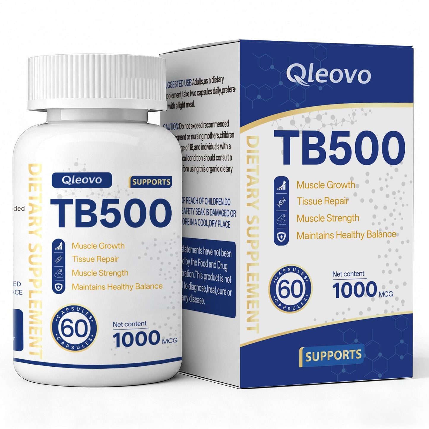 Qleovo TB-500 Peptide Capsules 1000 mcg, 60 Capsules