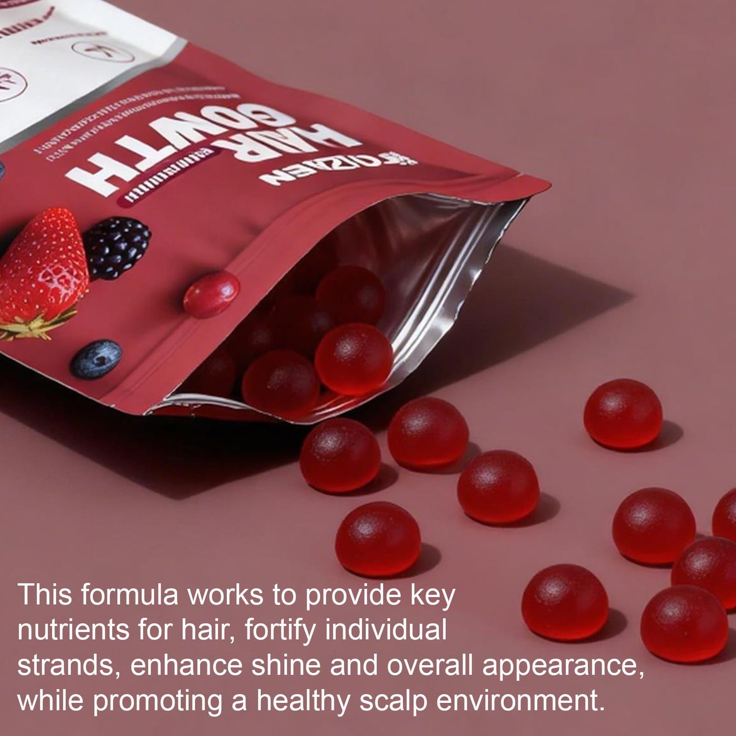 MAYLOR Hair Growth Gummies with Biotin and Collagen, 60 Gummies