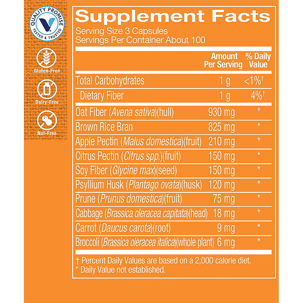 The Vitamin Shoppe Fiber Blend Insoluble & Soluble Fiber Capsules 300