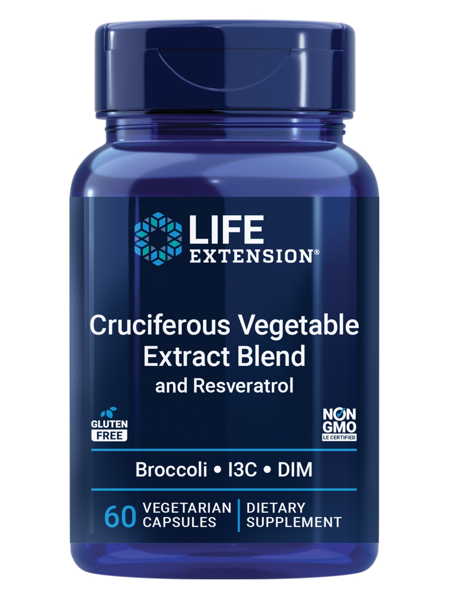 Life Extension Cruciferous Vegetable Extract & Resveratrol, Broccoli, Cabbage Capsule, 60 Capsules