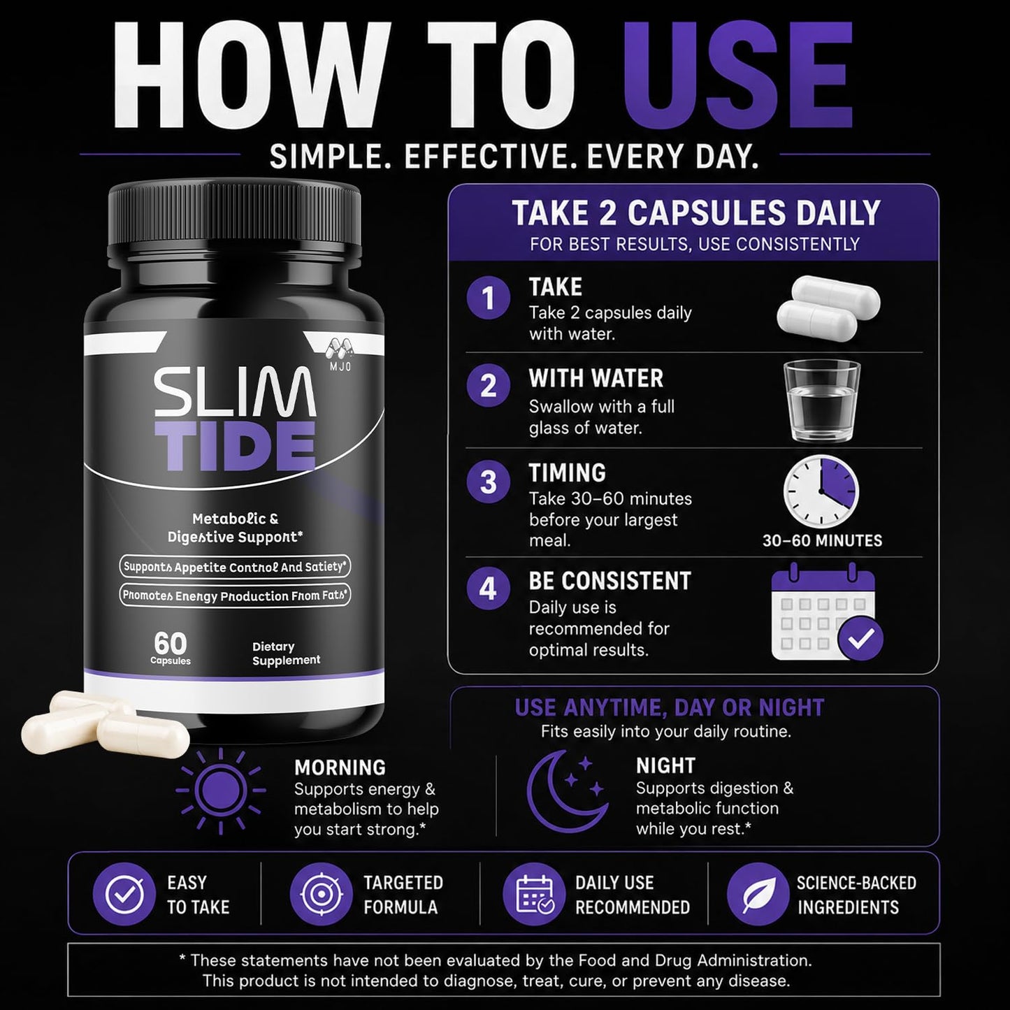 MJO Slim Tide Capsules 120