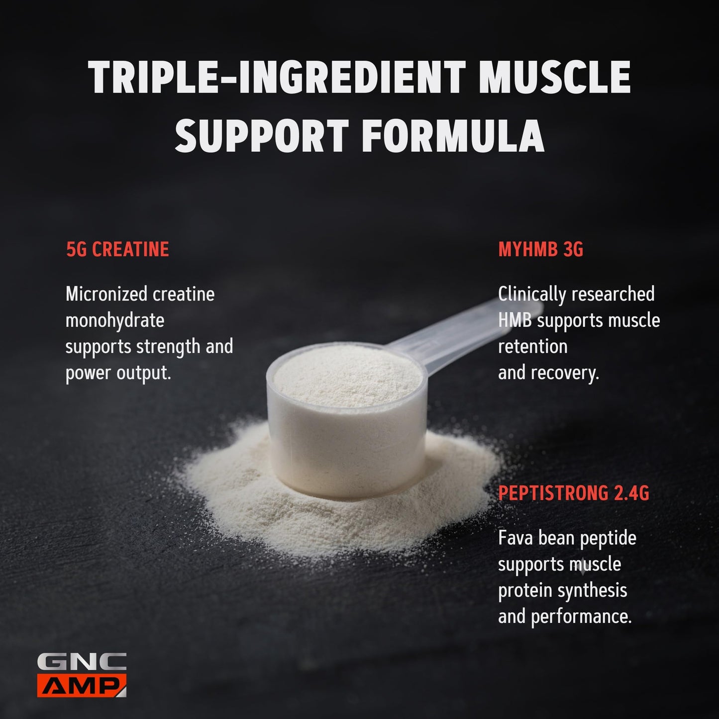 GNC AMP Creabolic Creatine Monohydrate Powder, 14.3 oz